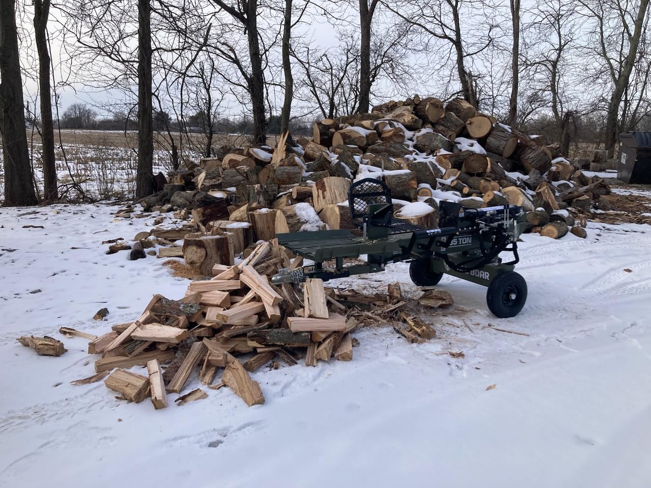35 Ton 306cc Gas Log Splitter with 4-Way & 6-Way Wedges, Hydraulic Log Lift customer photo 1