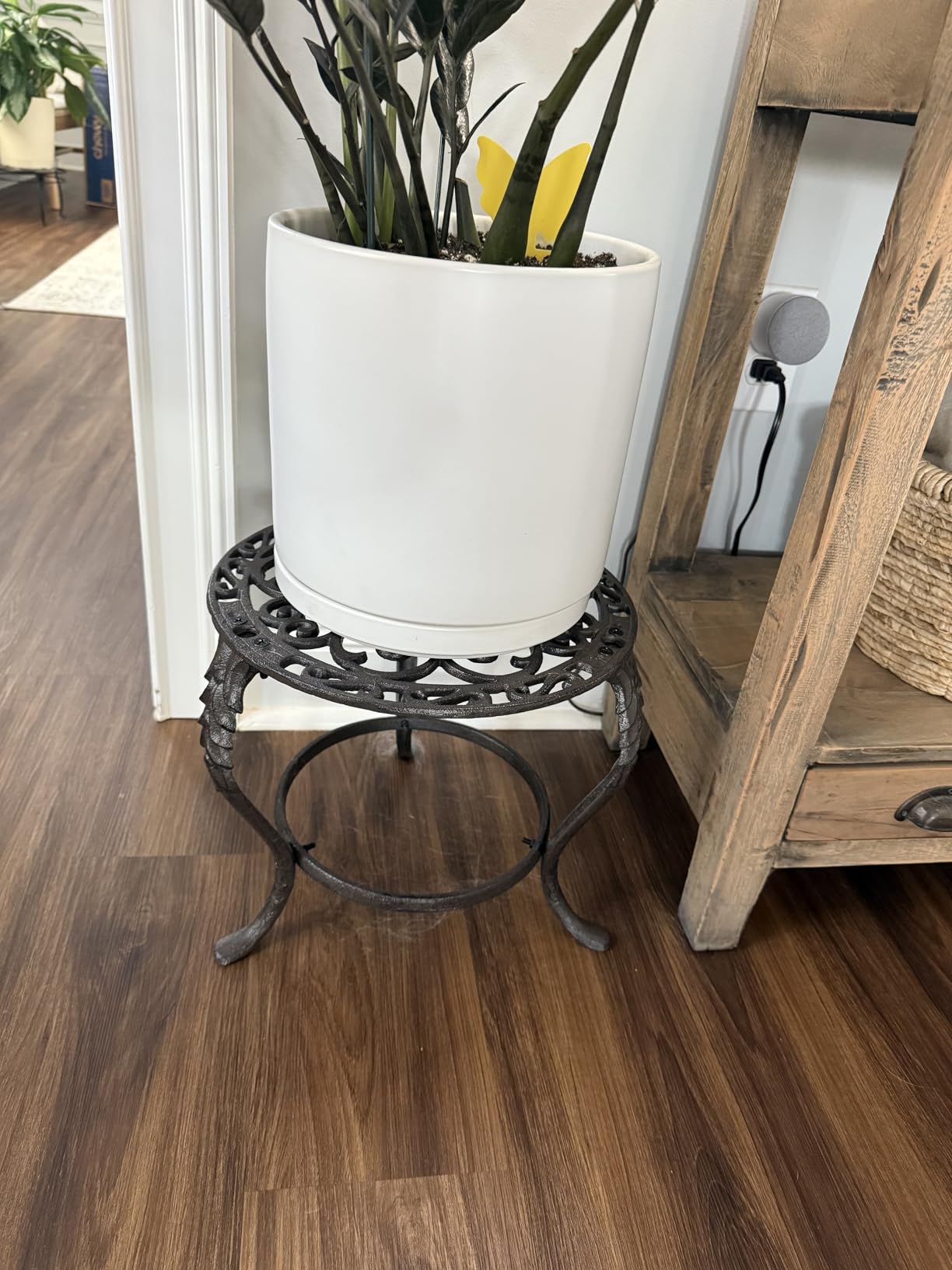 OwnMy Cast Iron Tall Plant Stand Indoor Single Metal Plant Stand Heavy Duty customer photo 1