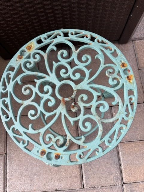 OwnMy Cast Iron Plant Stand Heavy Duty Indoor Outdoor Metal Plant Stand | Large Wrought Iron Plant Stand, Vintage Iron Plant Flower Pot Holder, Green Round Potted Plant Stand Rack for Garden Patio customer photo 1