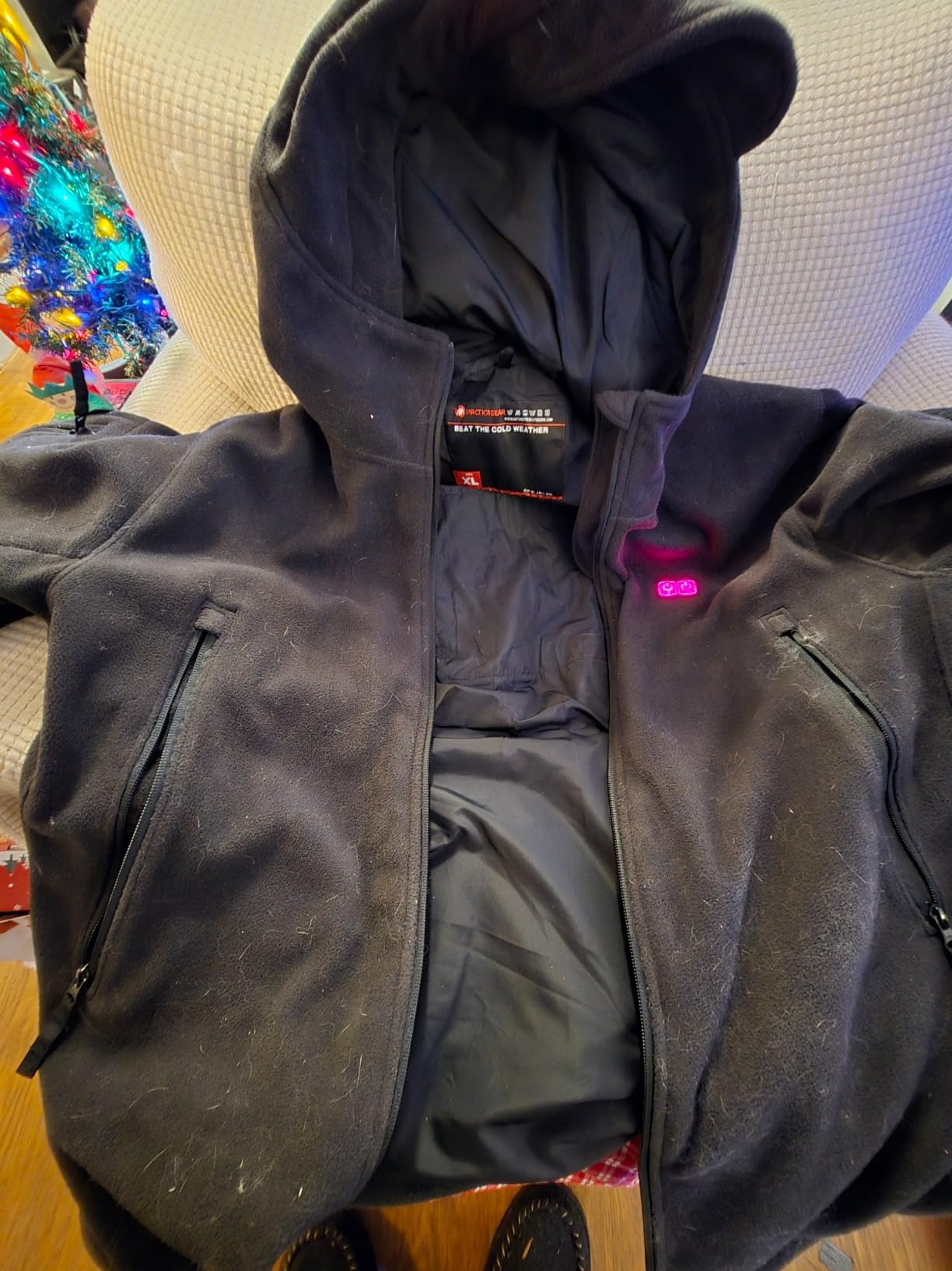 ANTARCTICA GEAR Heated Jacket with 12V 16000mAh Battery Pack, Polar Fleece Coat for Men Women, Fit Zip Hood Winter Jacket customer photo 1