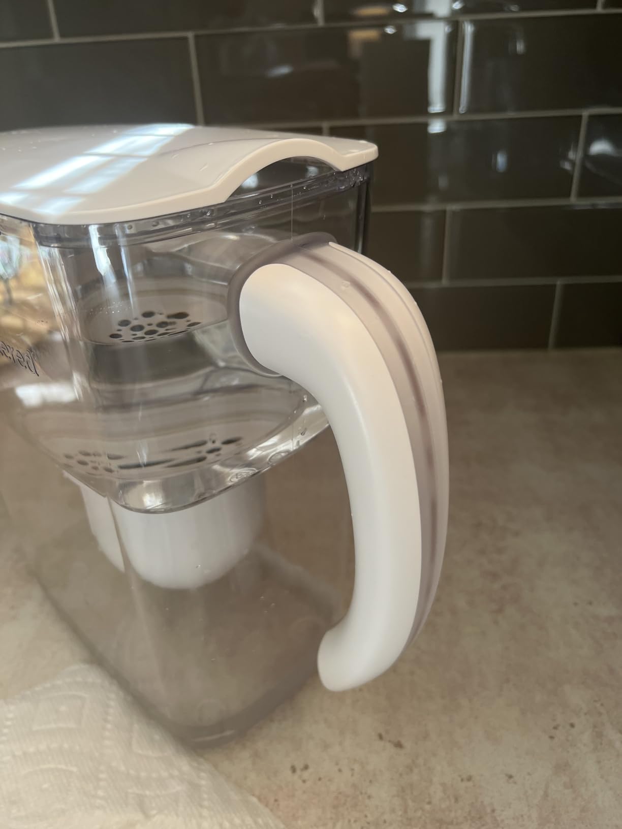 Clearly Filtered Water Filter Pitcher, 10 Cup BPA Free Water Filtration | Targets up to 386+ Contaminants, Reduces Fluoride, Lead, PFAS, Arsenic, Microplastics, Chlorine, NSF Certified, BPA Free customer photo 2