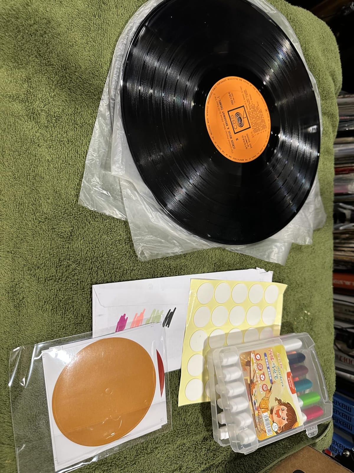 Leptetek 6 PCS Vinyl Record Wall Decor Set, 12 Inch Vintage Record Decorations with Adhesive Tape and Center Labels, Retro Music Party Room Decor customer photo 1