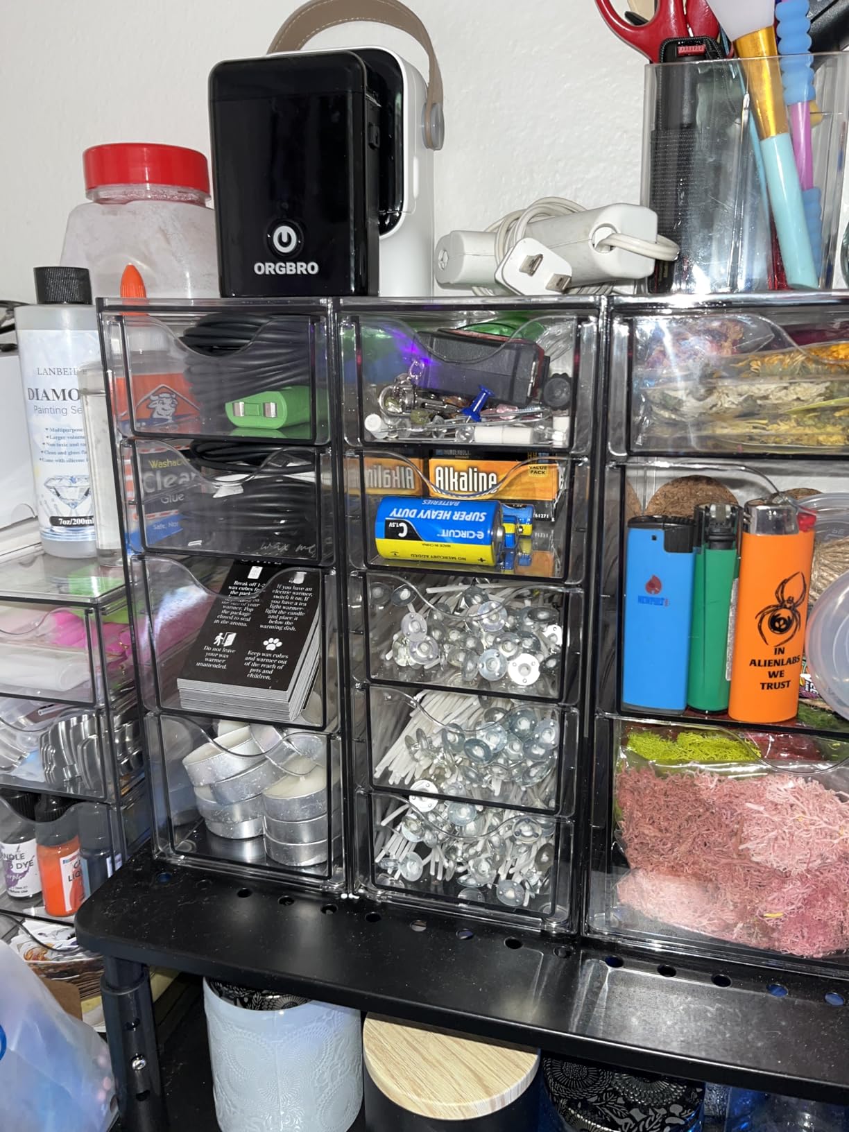 Vtopmart 4 Set Acrylic Desk Organizer with 16 Drawers for Office, Makeup | Clear Storage Drawers for Office Supplies, Desktop Organization for Makeup, Jewelry, Art Crafts, Bead, Pen, Stationary customer photo 1