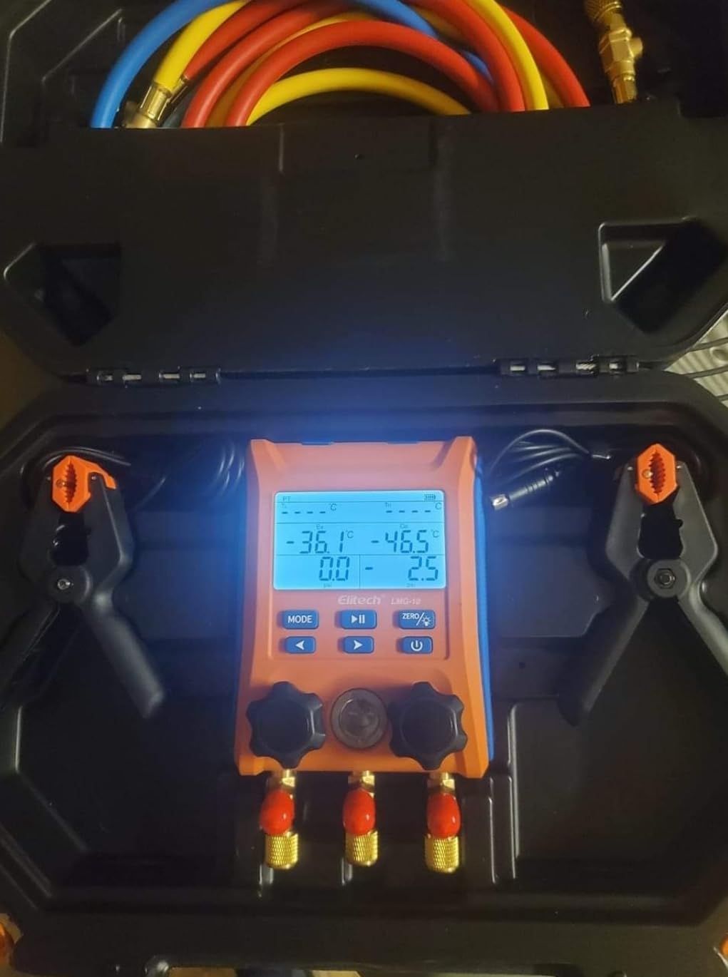 Elitech LMG-10Plus HVAC Digital Manifold Kit w/Hoses & R410A Adapter customer photo 1