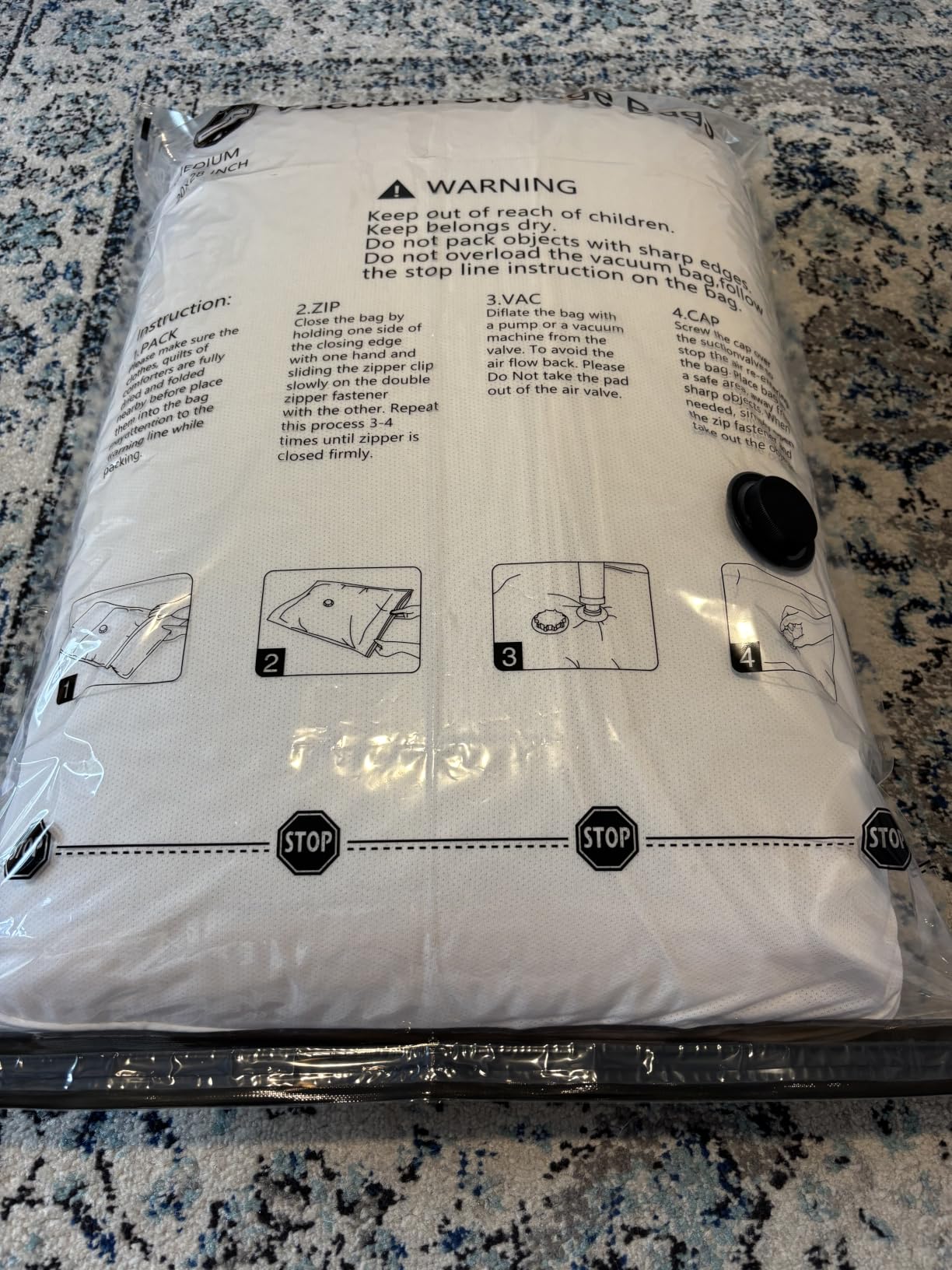 GONGSHI Vacuum Storage Bags for Clothing, 12-Pack, Jumbo | Ideal for Comforters, Blankets, Bedding and Bulky Clothing; Great for Closets, Seasonal Storage, Moving and Home Organization customer photo 1
