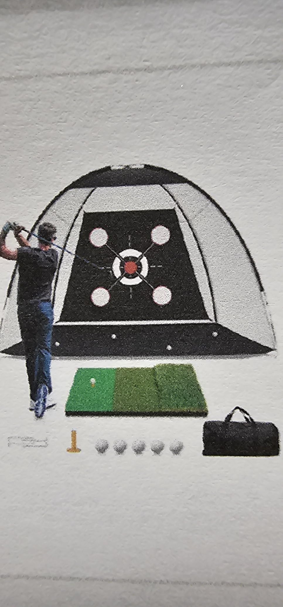 Golf Net with Practice Mat,Golf Hitting Aid Nets 10x7FT for Backyard Driving Chipping Training Swing with Target Mat Balls for Outdoor Indoor,Gifts for Men Dad Him and Golfer customer photo 2