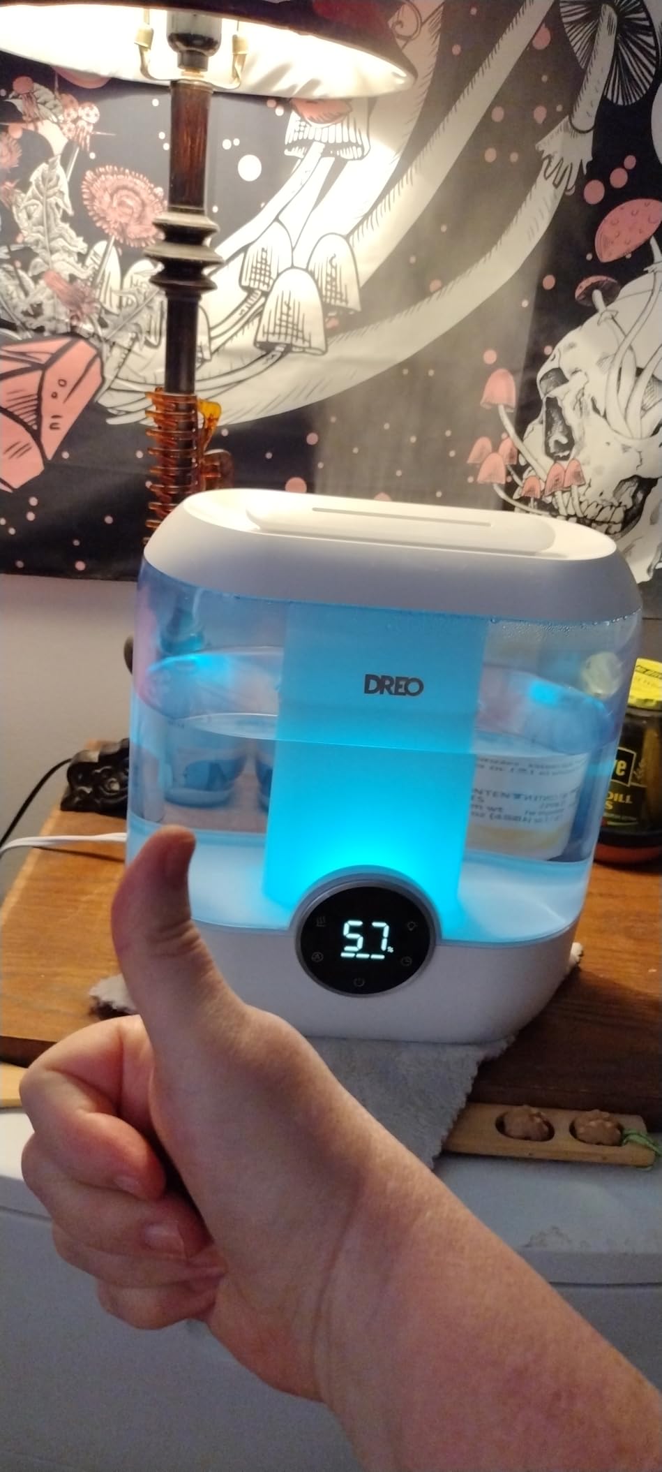 DREO 3L Smart Humidifiers for Bedroom, 30H Runtime, 26 dB Quiet, Top Fill | Easy to Clean, Precise Humidity Control, Night light, Cool Mist Humidifier for Large Room, Baby, Work With APP/Voice/Alexa customer photo 2