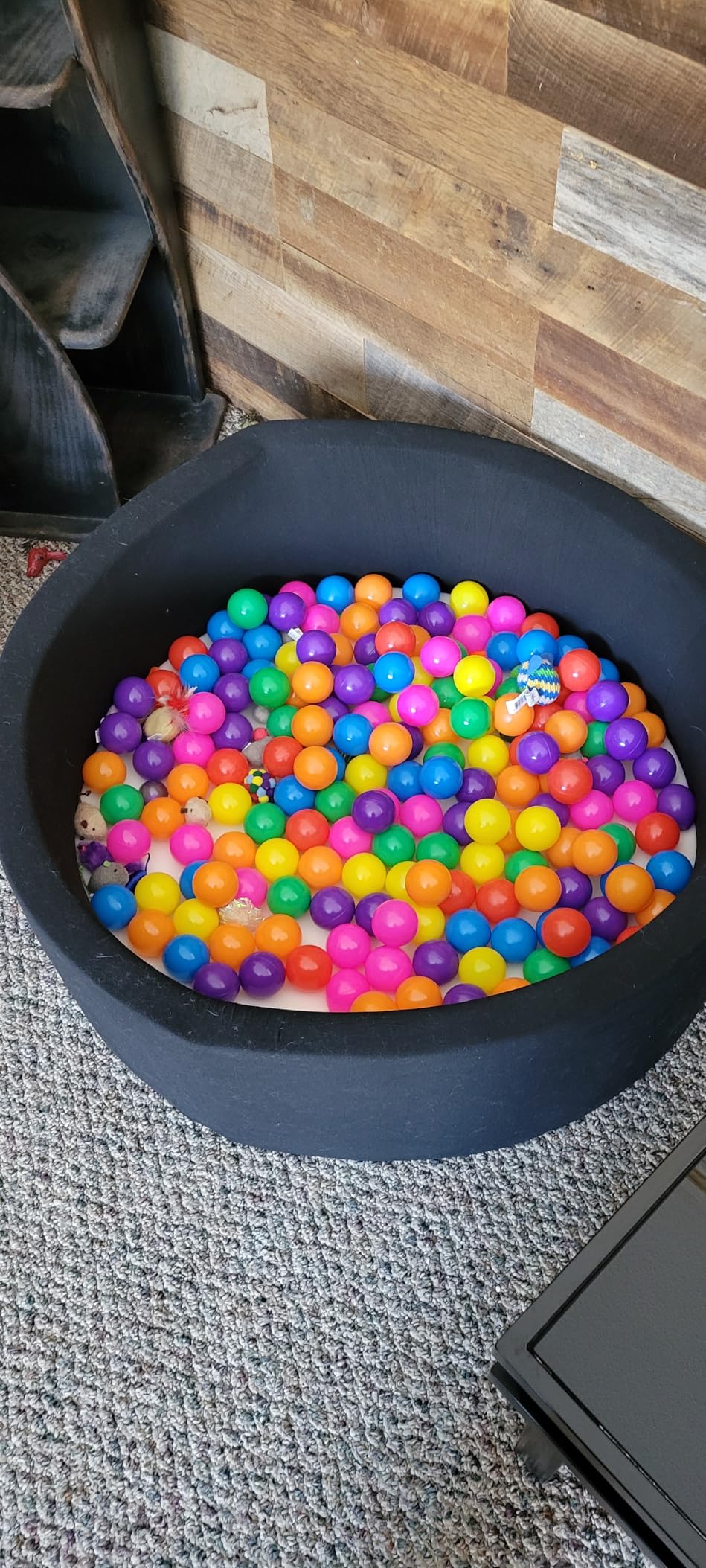 Zedachica Ball Pit for Toddlers 47.24''x15.75'' Baby Ball Pit Soft Foam Ball Pits Round Lagre Kids Ball Pits Indoor and Outdoor Game Kids Play Ball Pool Ideal Gift for Children (Grey, NO Balls) customer photo 2