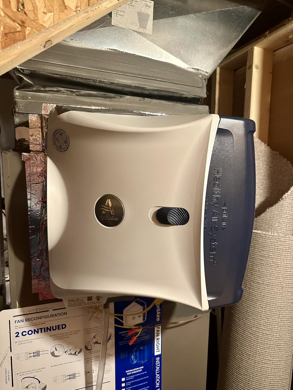 AprilAire 720A Whole-House Fan-Powered Evaporative Humidifier - 21 Gallons Per Day, Water Saving With Automatic Digital Control for up to 6,250 Sq. Ft., Part of the AprilAire Healthy Air System customer photo 2