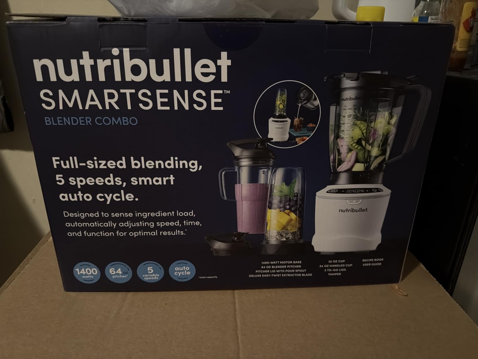 nutribullet SmartSense Blender Combo, 1400W, 64oz Pitcher, 32oz & 24oz Cups, 5-Speed, Matte White, NBF50700AW customer photo 2