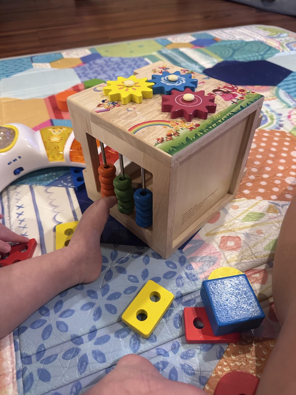 8-in-1 Wooden Baby Activity Cube, Montessori Toys for Toddler 1+ Year Old | 1st Birthday Gift for 1 2 3 Year Old Boys Girls, 12+ Months Educational Toys Xylophone Abacus Bonus Sorting & Stacking Board customer photo 1