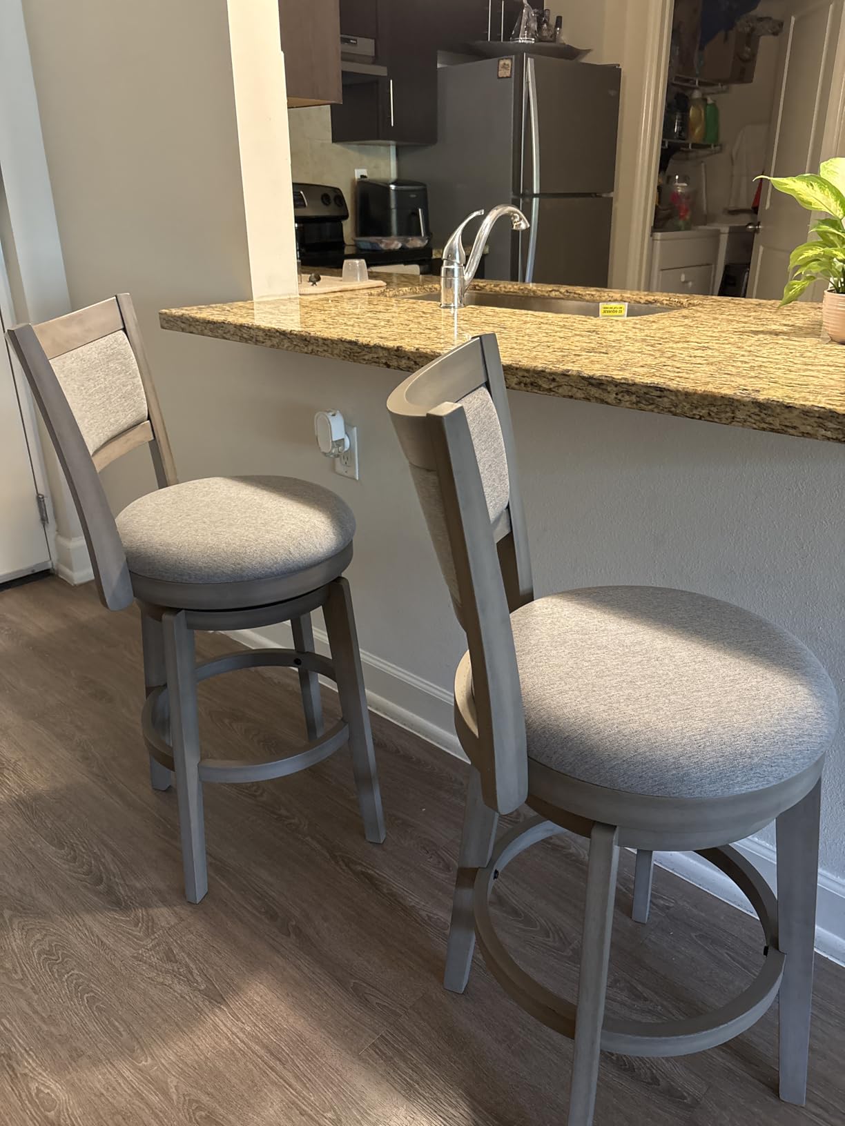 PrimeZone Swivel Bar Stools Set of 2, 26