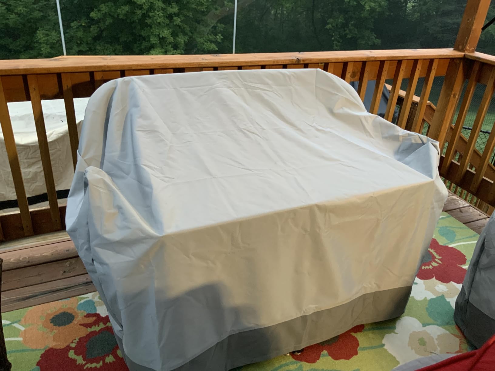 GORILLA GRIP Waterproof Outdoor Patio Sofa Cover, 3 Seater 80 Inch | Heavy Duty 600D Furniture Covers for Winter, Keeps Cushions Dry, Protects from Sun, Snow, Rain, Windproof, UV Coated customer photo 2