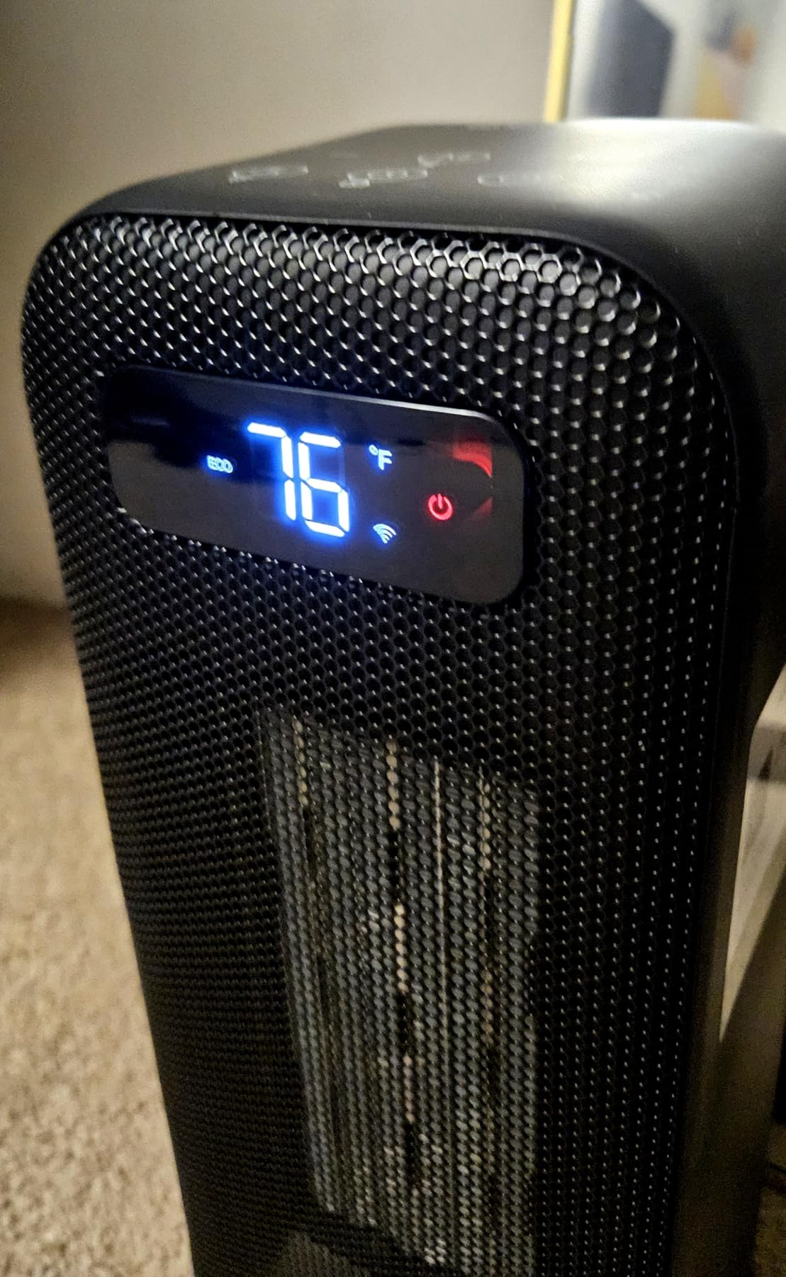 MORENTO Space Heaters for Indoor Use, Smart Space Heater, Wi-Fi & Voice Control, Portable Heater with Thermostat, 1500W Electric Heater, 12H Timer, Quiet Space Heater for Office Bedroom Home (Black) customer photo 1