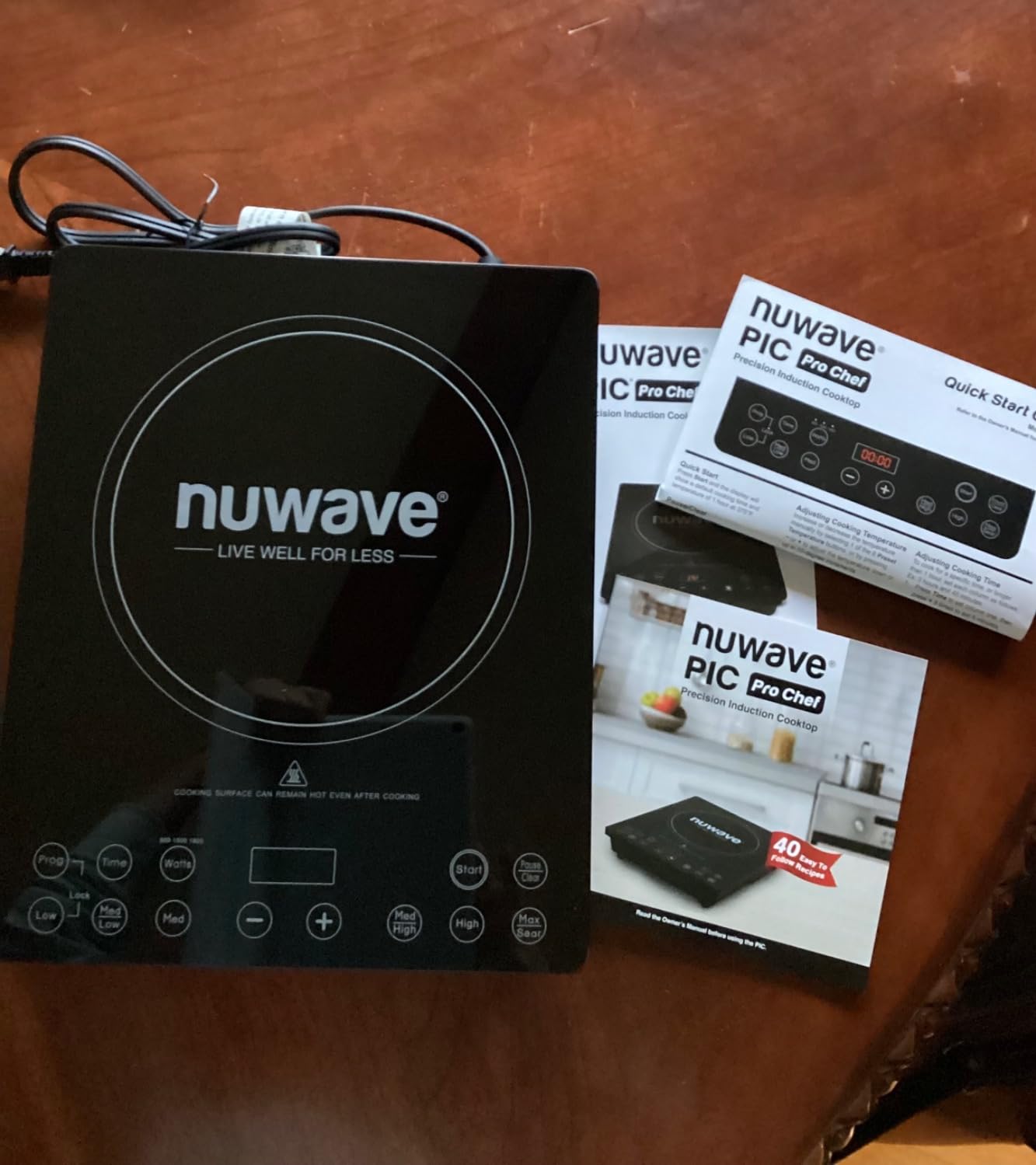 Nuwave Portable Induction Cooktop, NSF-Certified Single Electric Burner | 94 Precise Temp Range, Large 8