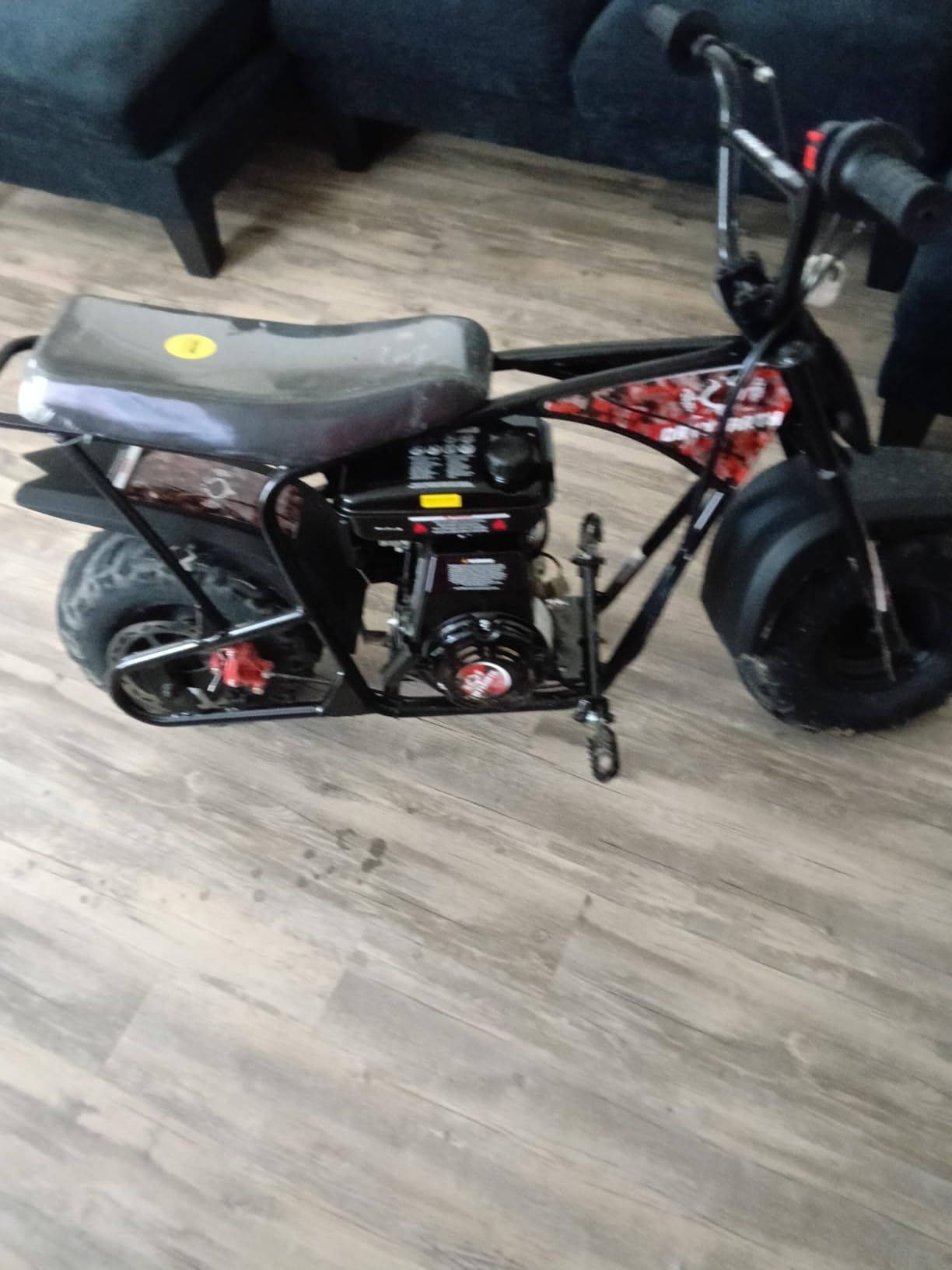 Oryxearth Mini Bike for Kids, 105CC 4-Stroke Kid Gas Powered Off-Road Pocket Pit Trail Motorcycle W/EPA Approved, Up to 28 Mph Weight Support 185 LBS, for Adults and Teens, Basic, Black customer photo 1