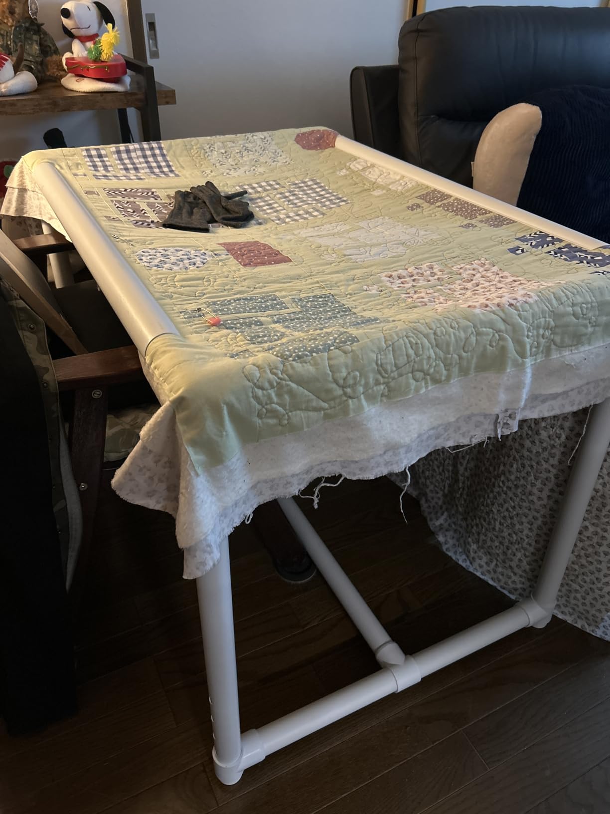 BEN YEDD Quilter's Floor Frame Large Embroidery Frame Workbenches Patchwork Embroidery Cross Stitch Support Brackets PVC Pipe Racks customer photo 1