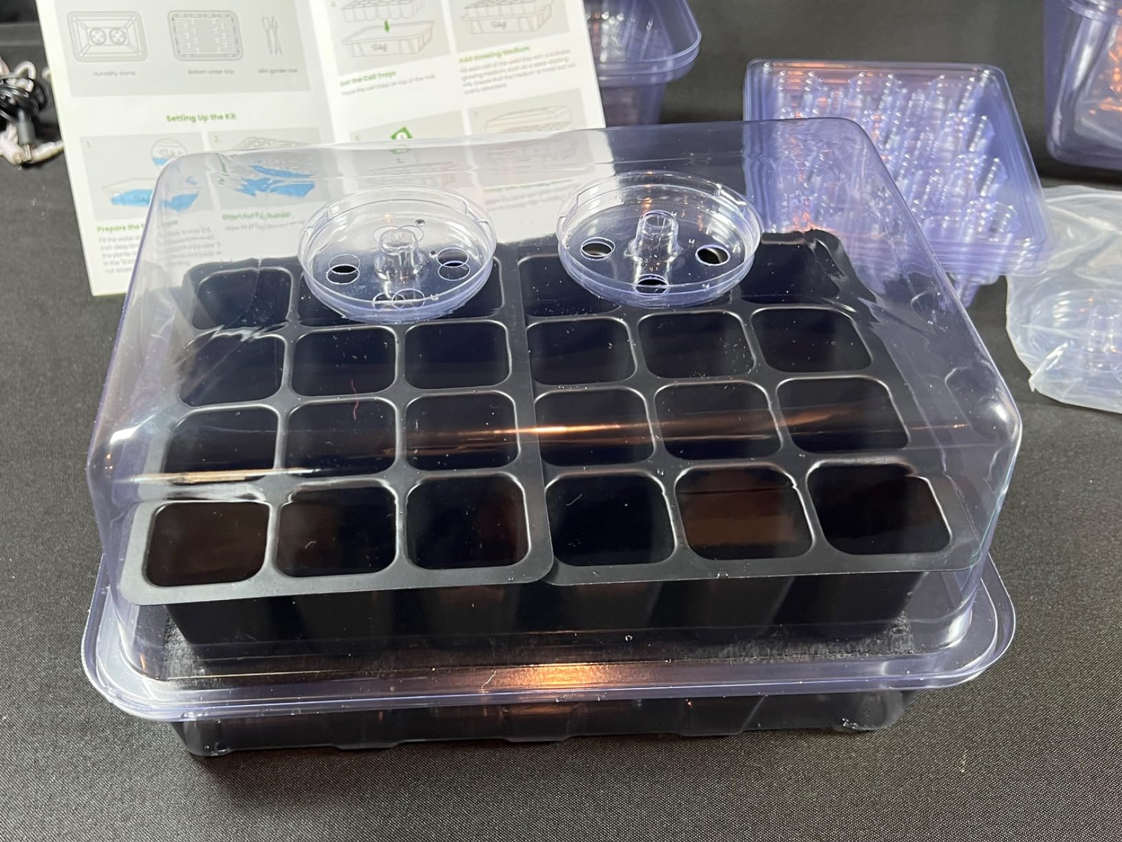 SOLIGT Self Watering Seed Starter Trays with Humidity Domes 6 Pack 144 Cell | Extra Thick Plastic Seed Starter kit for Seed Starting, Plant Germination & Seedling Growing customer photo 1