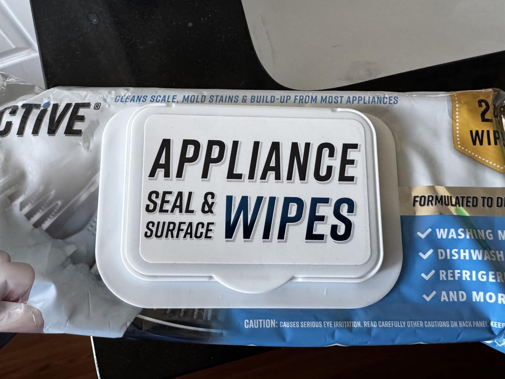 ACTIVE Home Appliance Surface Cleaner Wipes Heavy Duty Wipe for Cleaning Washing Machine, Dryer Stainless Steel Refrigerator, Glass Cooktop, Microwave, Dishwasher, Counter, Tile - 24 Large Wipes customer photo 2