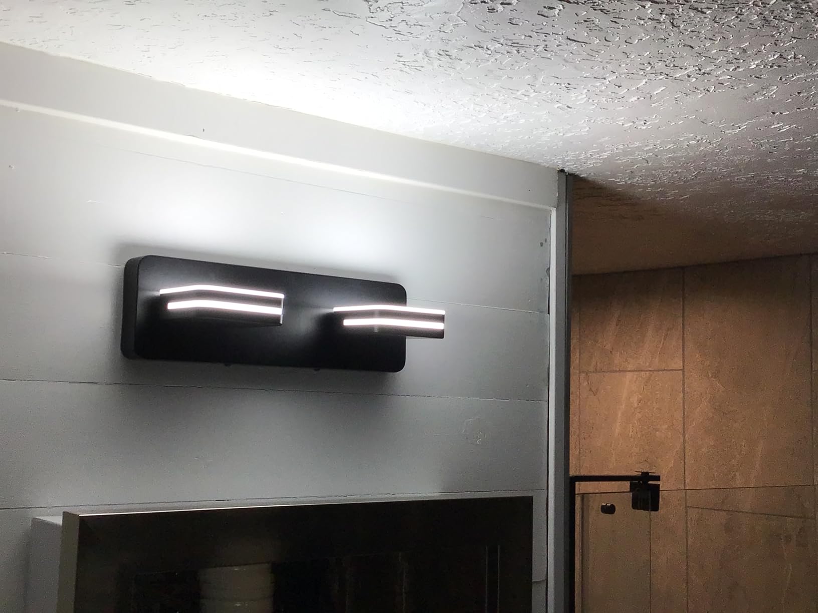 Torondo 360° Rotate LED Bathroom Vanity Light Fixtures, Acrylic Vanity Lights for Bathroom, Modern Wall Lighting Fixtures Over Mirror Living, Matte Black, Natural White, 4-Light, 27-Inch customer photo 1