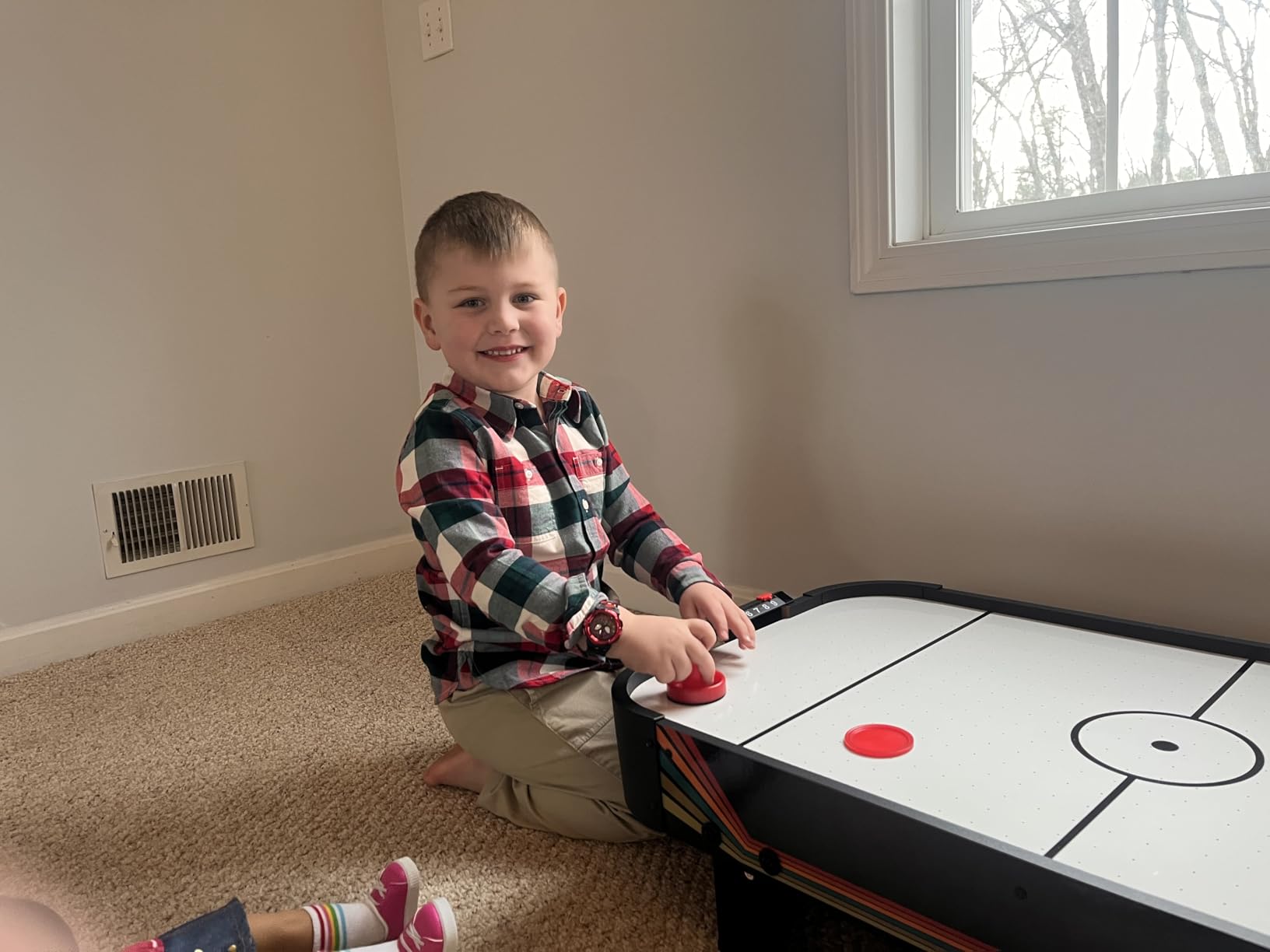 Best Choice Products Portable Tabletop Air Hockey Table for Game Room w/ 100V Motor, Electric Fan, 2 Strikers, 2 Pucks customer photo 1