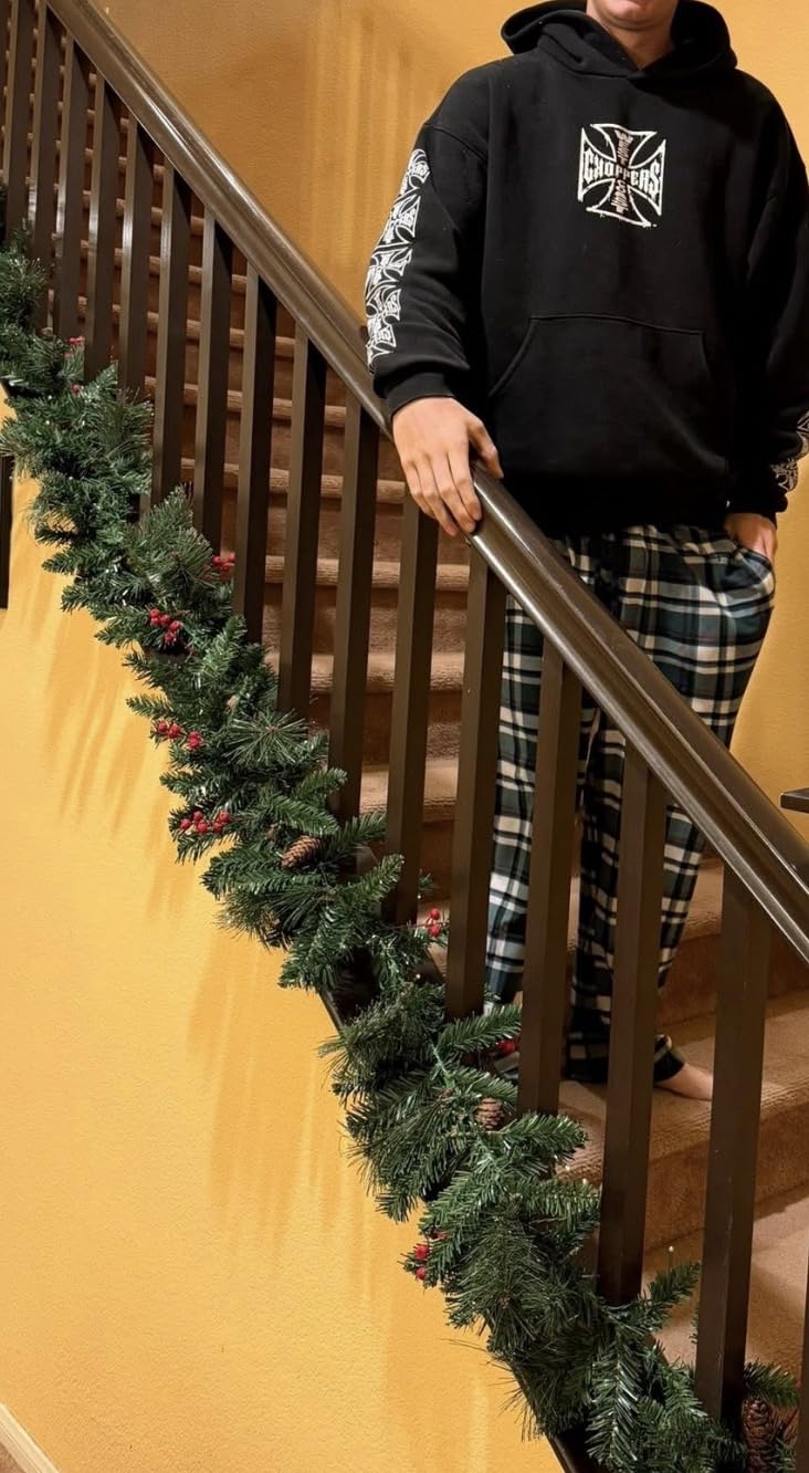 Best Choice Products 9ft Pre-Lit Holiday Pre-Decorated Christmas Garland for Stairs, Fireplace, Decoration w/PVC Tips, 50 LED Lights, Pine Cones, Berries customer photo 1