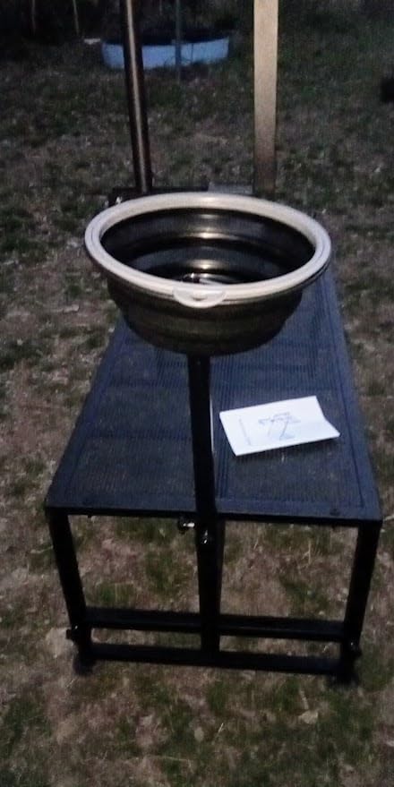 Goat Milking Stand with Removable Feed Bin, 600LB Heavy Duty Goat Stand for Hoof Trimming & Grooming, Adjustable Livestock Stanchion for Goats & Sheep, Steel (Black, L-47 * 23Inch) customer photo 1