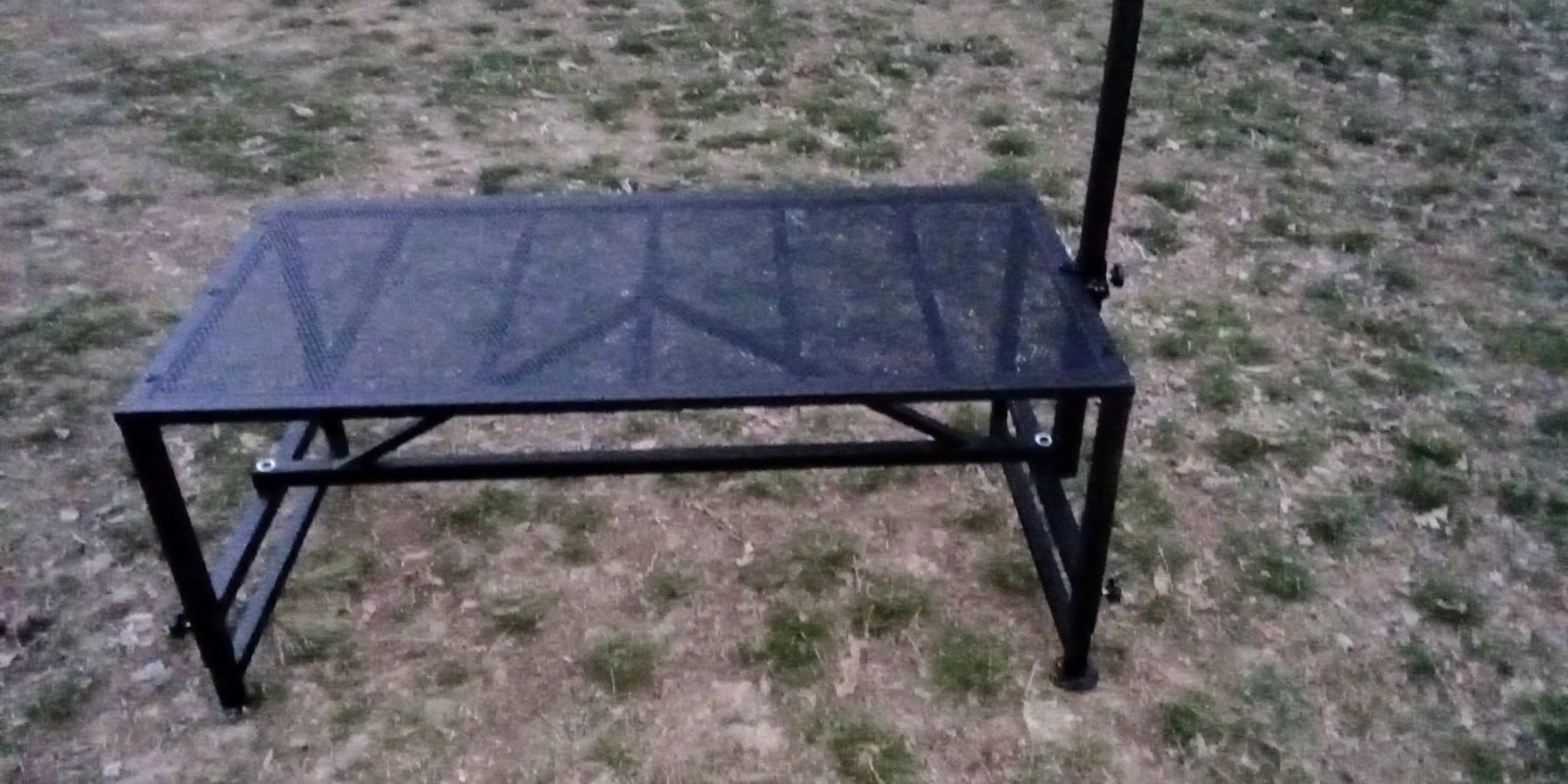 Goat Milking Stand with Removable Feed Bin, 600LB Heavy Duty Goat Stand for Hoof Trimming & Grooming, Adjustable Livestock Stanchion for Goats & Sheep, Steel (Black, L-47 * 23Inch) customer photo 2