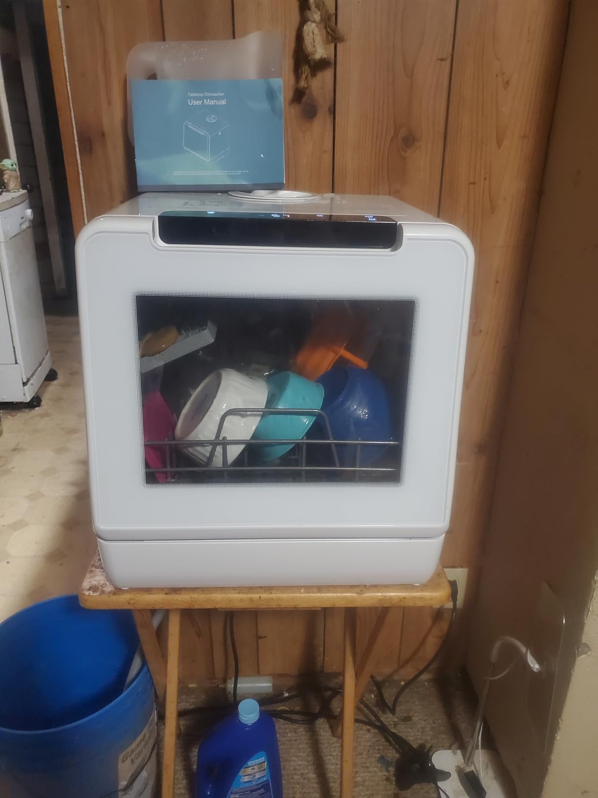 Countertop Dishwasher, 8 Programs with 5L Tank, White, 40 dB, 167°F | 8-Program (Normal, ECO, Quick, Baby Care/Strong, Glass, Fruit, Self-Clean, Dry), Dual Spray Arms, 360° Coverage for 30+ Items customer photo 2
