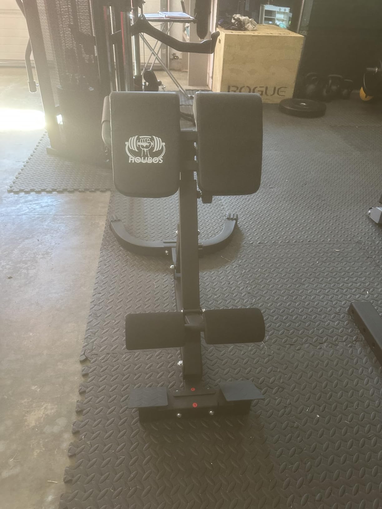 Roman Chair Hyper Back Extension Machine, Adjustable for Home Gym | Foldable Hyperextension Bench,300LB Capacity,Steel Frame,5-Pos Angle/8-Pos Thigh Pad,Back & Core,Non-Slip Footplate customer photo 1