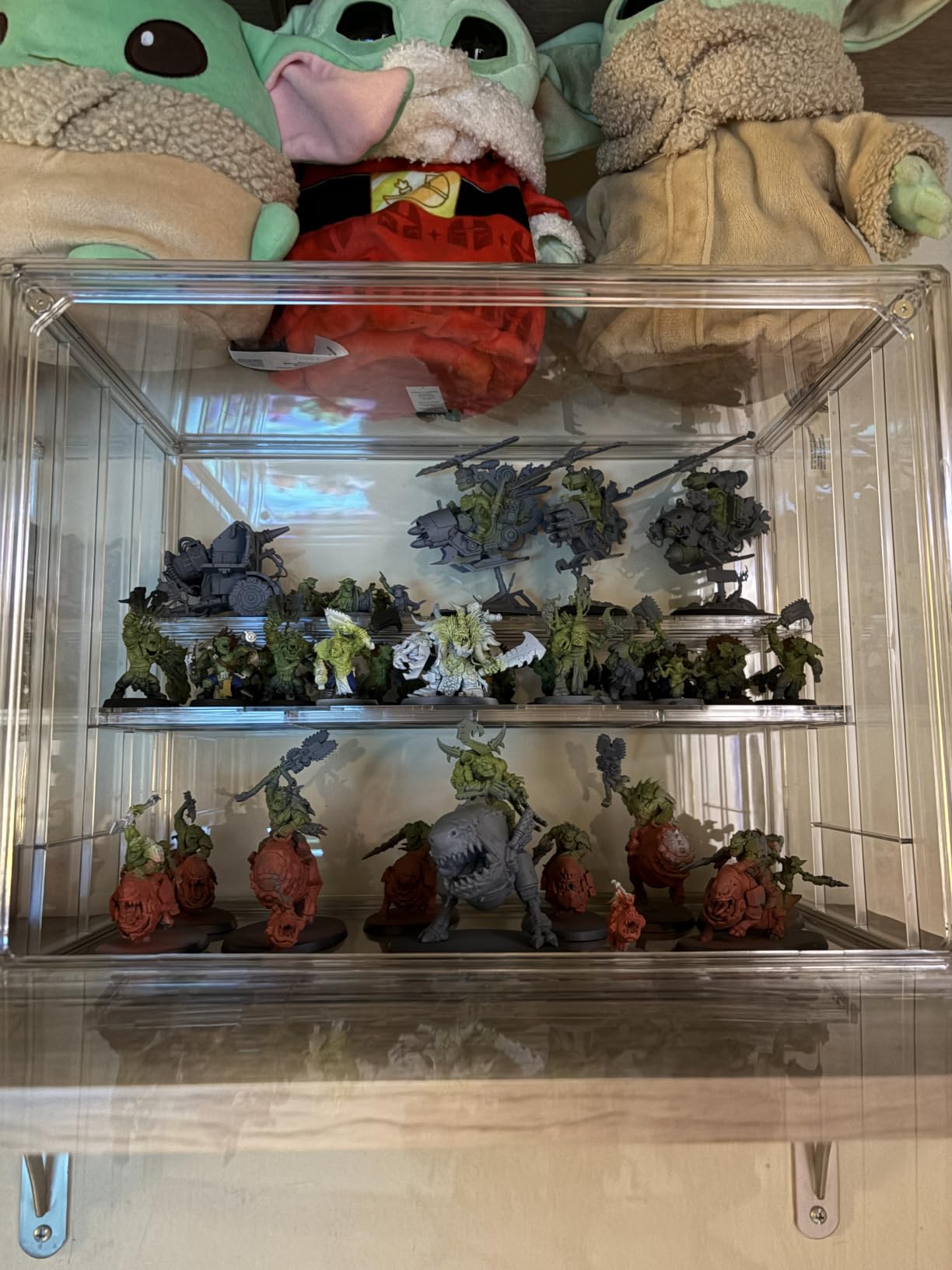 Acrylic Display Case for Collectibles, 4 Tier Figure Display Box | 3 Movable Dividers, Magnetic Door for Easy Access, Clear Showcase, Easy Assembly, Stable Stacking, Wide Handle, Dustproof customer photo 1