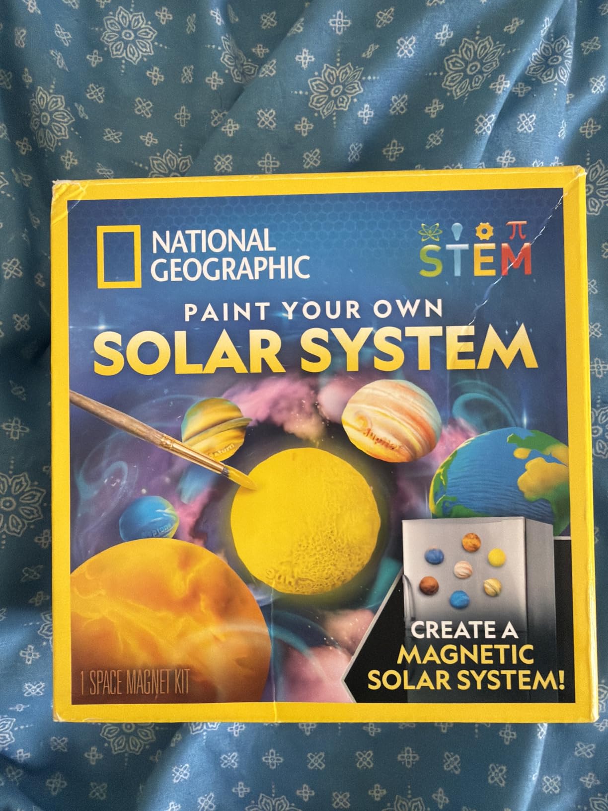 National Geographic Magnetic Solar System Art Kit for Kids with 9 Magnets | 9 Solar System Magnets, Sun and Planets, 6 Paint Colors and 2 Brushes, 3D Space Toy, Craft Project, Birthday Gift customer photo 1