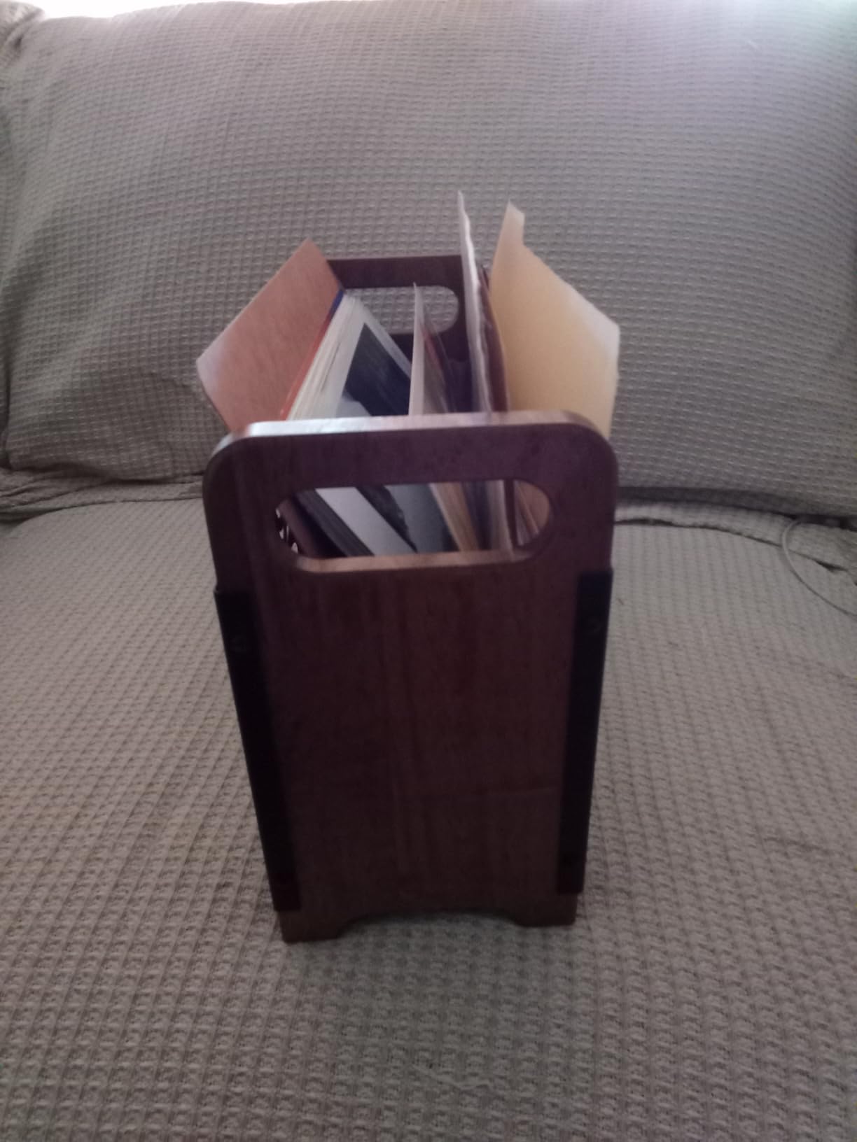 Magazine Holder, Wood Magazine Rack, Rustic Magazine File Holder, Farmhouse Magazine Organizer customer photo 2