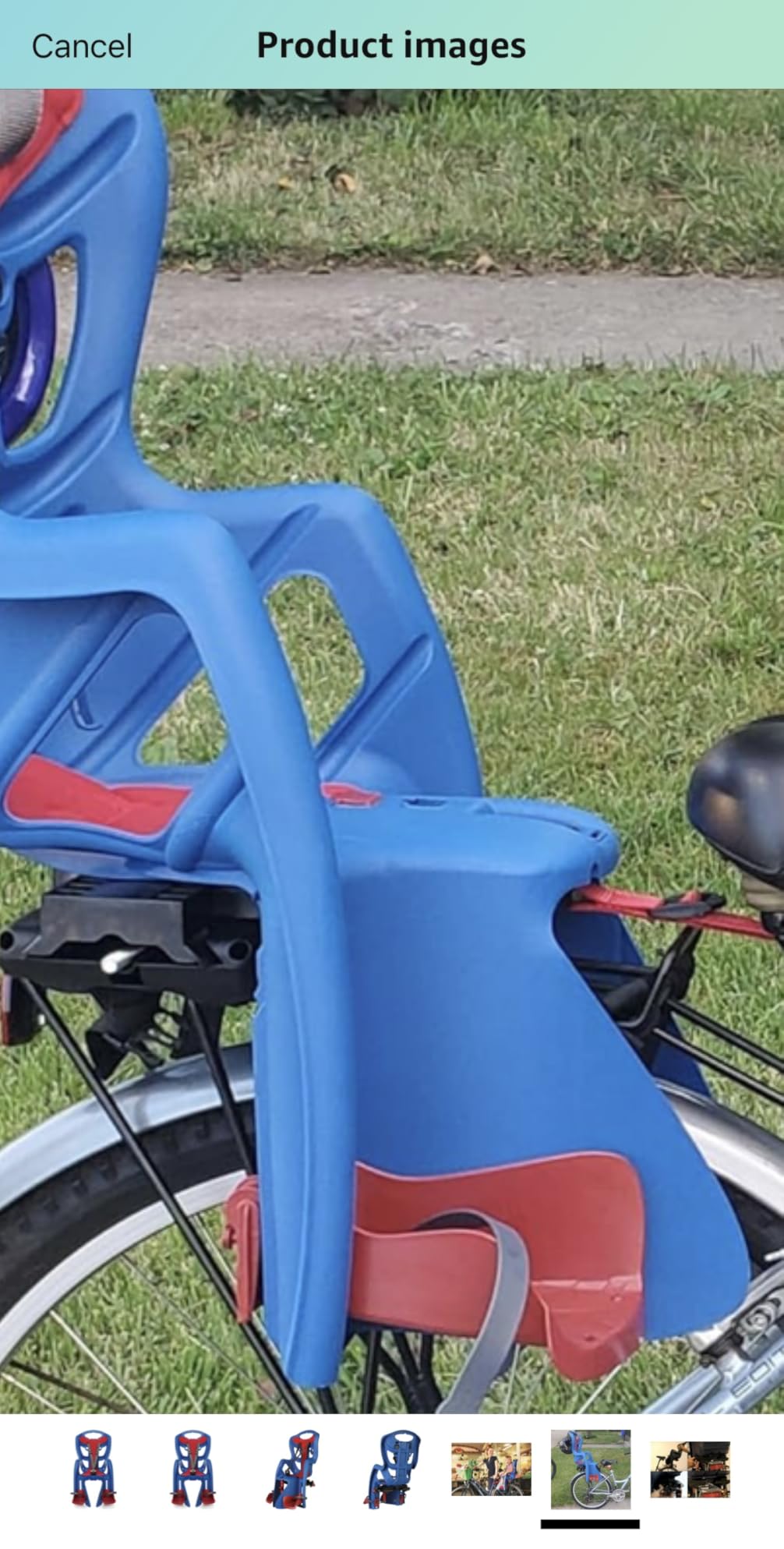 Bellelli Pepe Rear Rack Mount Child Bike Seat - Made in Italy, Comfortable Padded Carrier for Kids Up to 48.5 lbs with Adjustable Safety Harness & Secure Clamp customer photo 1