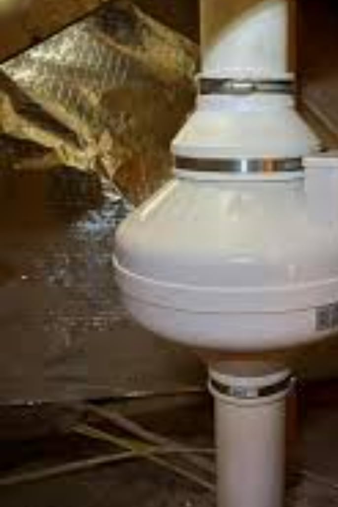 BaseAire 4 Inch 237 CFM Radon Mitigation Fan for 1500 Square Feet | Quiet Energy Efficient Radon System, RadonEx 15F customer photo 2