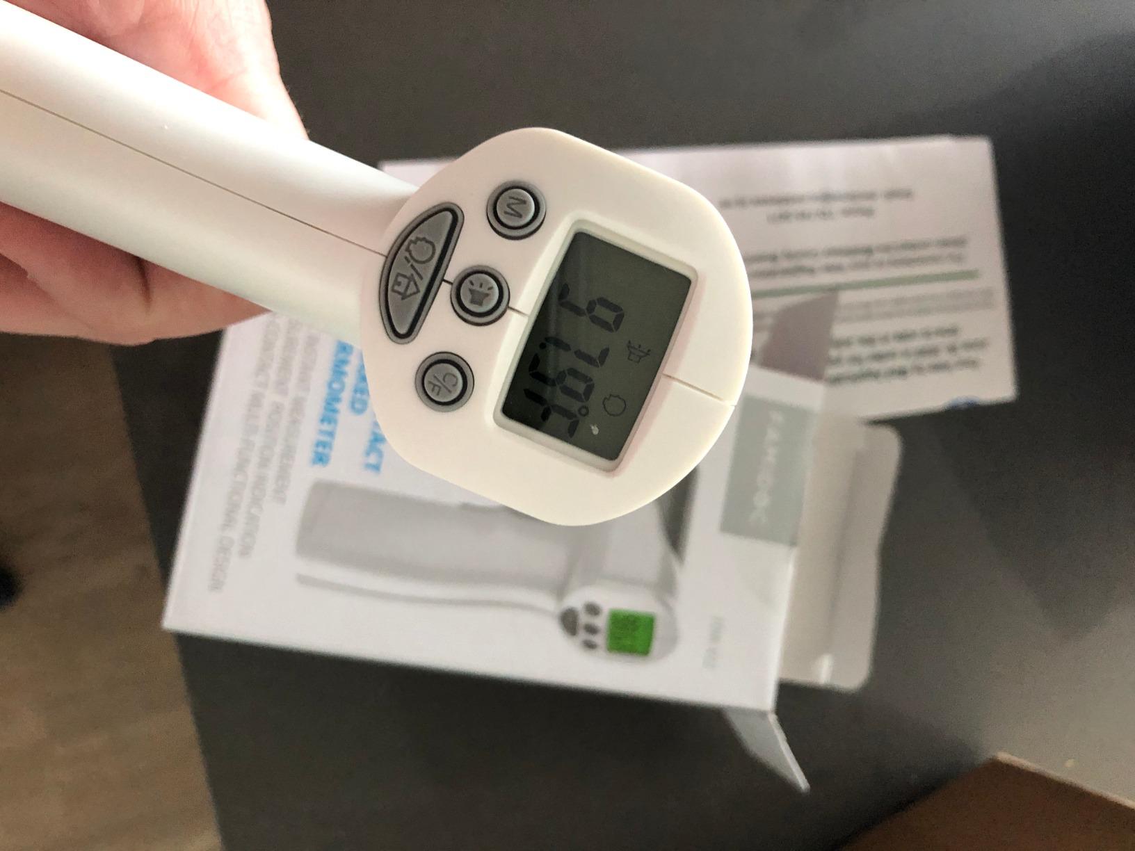 Medical Grade FSA-HSA Eligible Heavy Duty Touchless Infrared Forehead Thermometer, for Adults & Baby Digital Thermometer Gun, 1s Instant Results customer photo 1