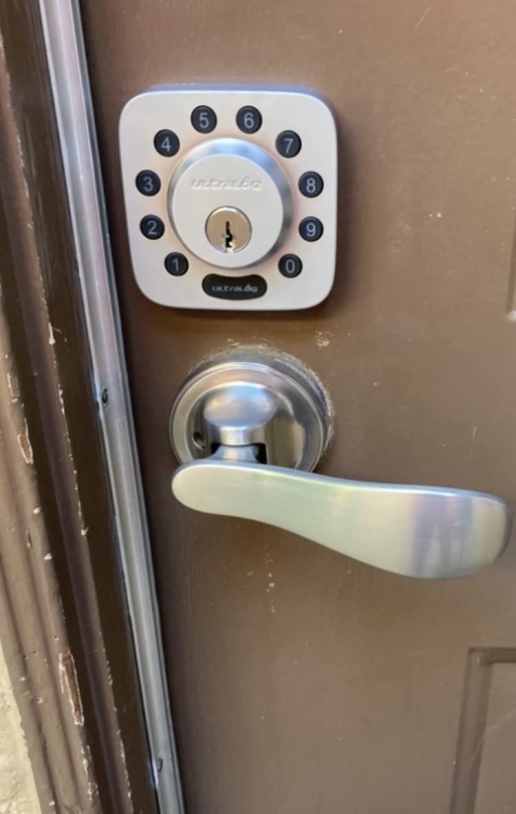 ULTRALOQ Bolt Fingerprint Smart Lock, WiFi Deadbolt, Works with Apple Home | Built in Wi-Fi Smart Lock for Front Door with Door Sensor, Auto Unlock, Remote Access, Supports Google, Alexa, BHMA Certified customer photo 2