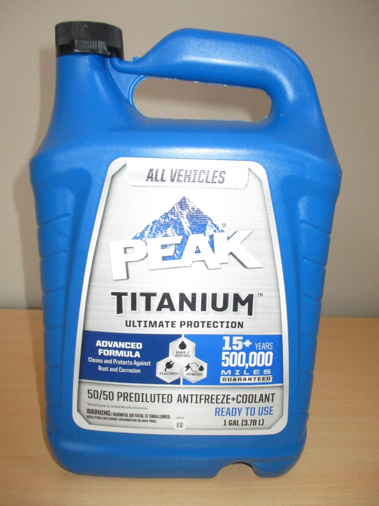 PEAK Titanium 50/50 Prediluted Antifreeze and Coolant for All Engine Cooling Systems, Long-Lasting Yellow Engine Coolant/Antifreeze for Lifetime Engine Protection in All Vehicles, 1 Gal. customer photo 1