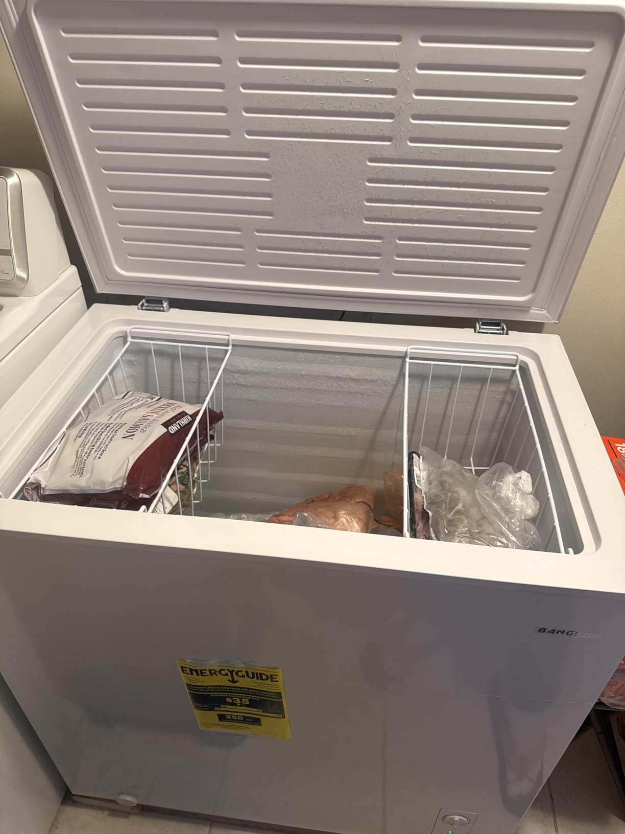 BANGSON 3.5 Cu.Ft Chest Freezer for Apartment, Black | Deep Freezer With Removable Basket, Adjustable Temperature Freezer for Home/Garages/Office customer photo 2