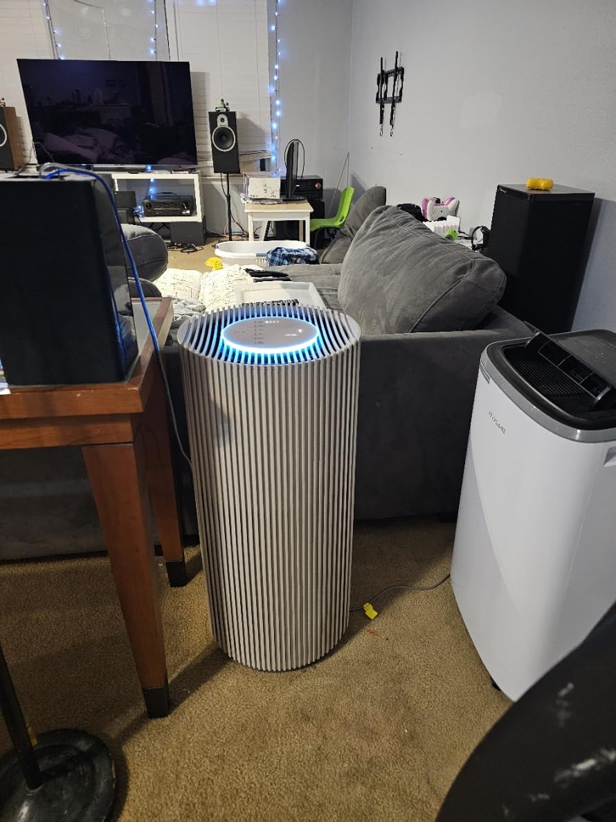 COWAY Air Purifier for Large Room Whole Home Up to 3,285 ft², HEPA Filter for Smoke, Allergen, Pet Dander, Odor, PM(1, 2.5, 10), AQI, Turbo Eco Mode, Energy Star, 3yr Warranty, Airmega 450 Beige customer photo 1
