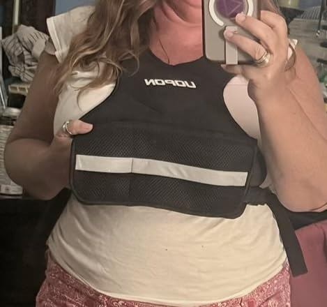 Adjustable Weighted Vest Women, 6-12 Lb Ruck Vest with 6 Ironsand weights | Great Vest Adjustable Weights with Plus Pockets & Reflective Strips for Running, Walking, Workout and Strength Training customer photo 2
