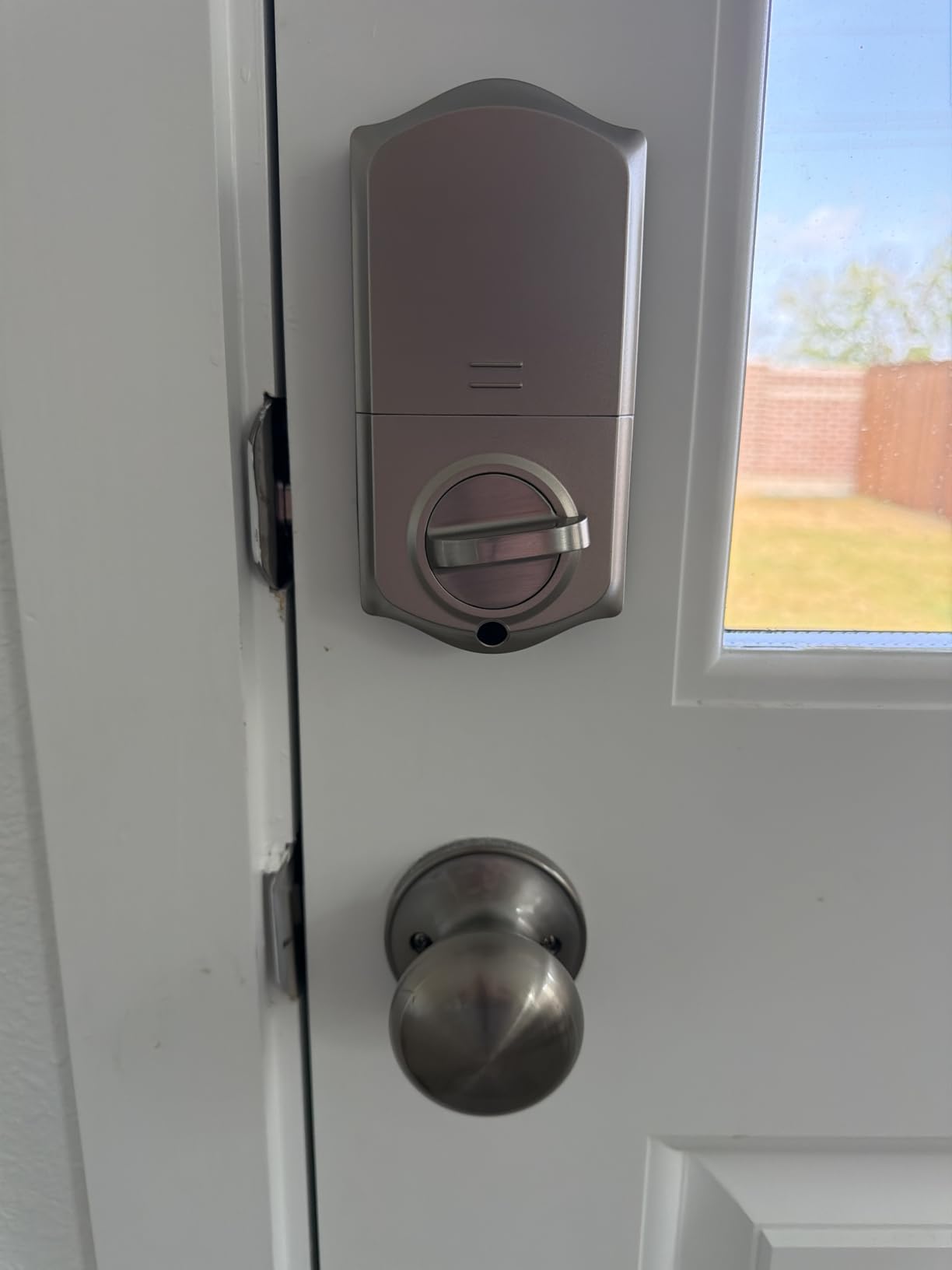 Veise VE017 Fingerprint Smart Door Lock with App Control, Satin Nickel, 8-in-1 Keyless Entry, Remote User Management, Auto Lock, Electronic Touchscreen Keypad, USB-C Port, Deadbolt for Front Door customer photo 2