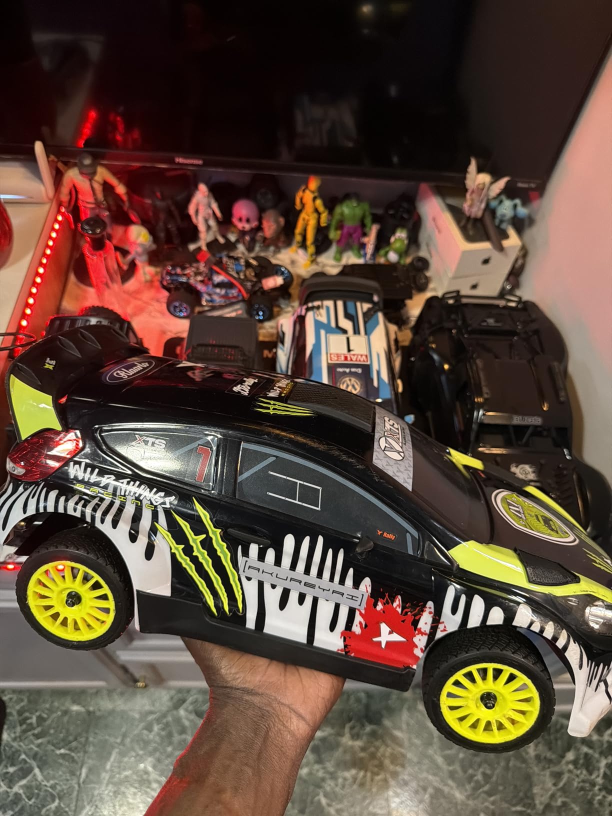 RIAARIO 1/10 Brushless RC Cars, 50 MPH Rally Car, 4WD, Waterproof, 8+ Ages | 45A Waterproof ESC, 11KG Micro Servo, 2852 3800KV Brushless Motor, 3S Lipo, 5CH Transmitter, Mteal Chassis, All-Terrain customer photo 2