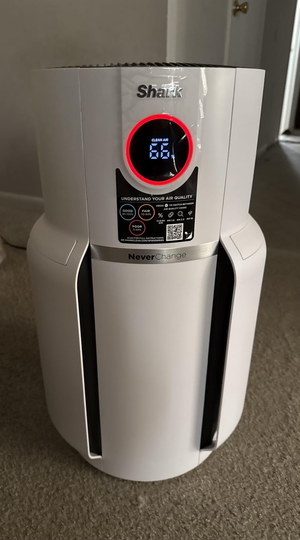 Shark NeverChange Compact Pro Air Purifier, HP071BRN, Winter Fog | For Bedroom, Nursery, Home Office, Dorm, HEPA-Exceeding Filter, Captures Pollutants, Pet Dander, Dust, Odor, Smoke, and More customer photo 2