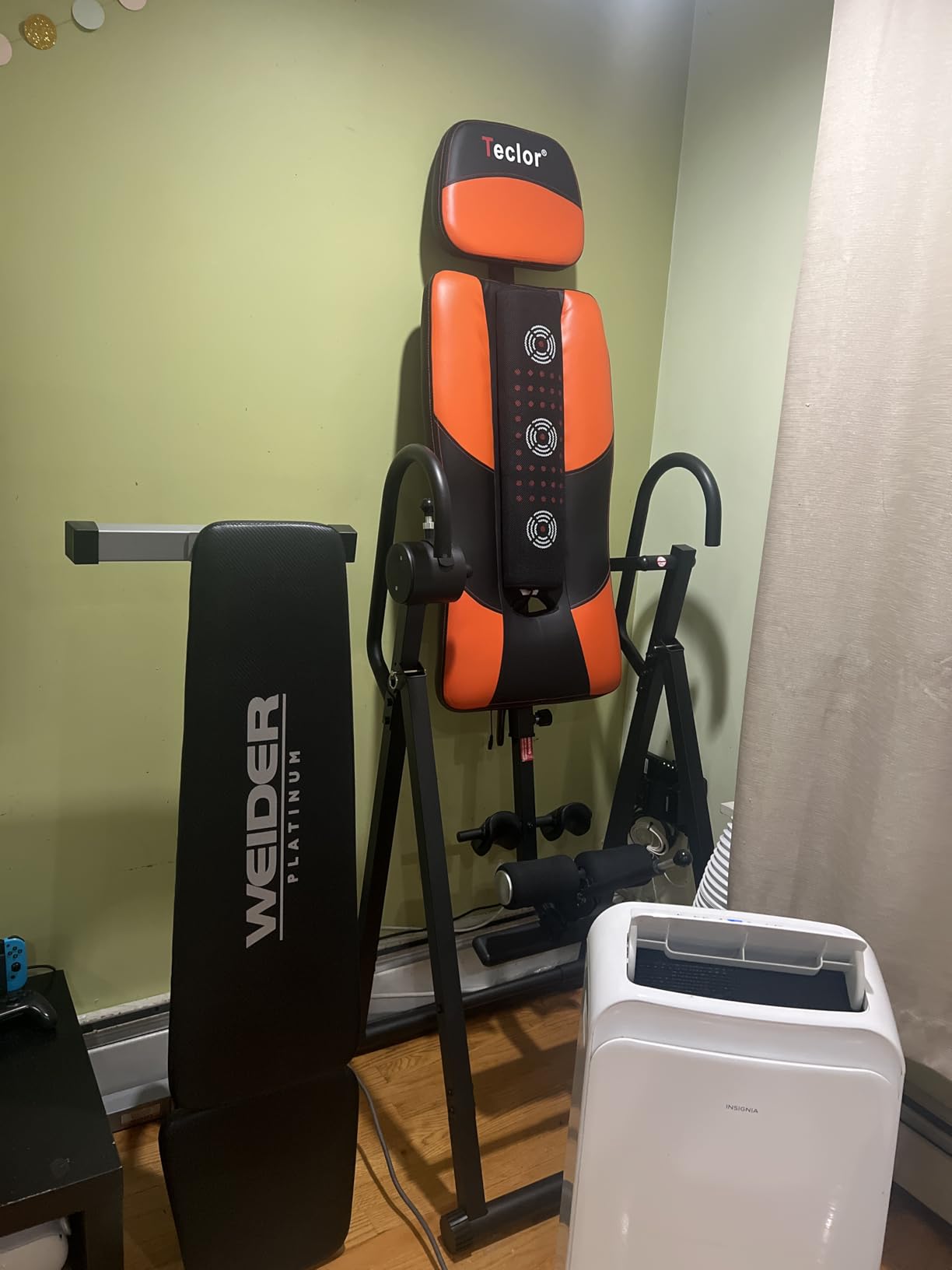 Teclor Inversion Table, Advanced Heat and Massage Function, Strength Training Inversion Table for Back Pain Relief, Heavy Duty Inversion Table 350 lbs Capacity with Wider and Thickened Backrest customer photo 2
