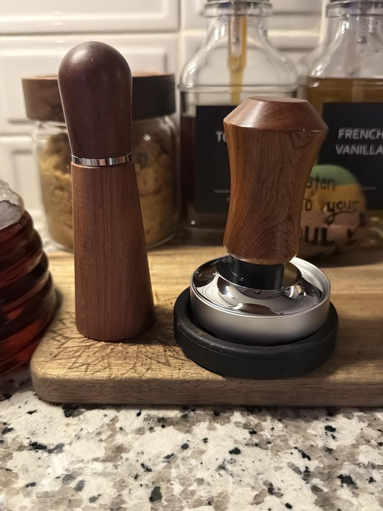 51mm Espresso Accessories Kit,Spring Loaded Calibrated Espresso Tamper,Wdt Tool Espresso and Dosing Funnel Set,Coffee Tamper Espresso Machine Accessories For 51 mm Portafilter Barista Tools customer photo 1