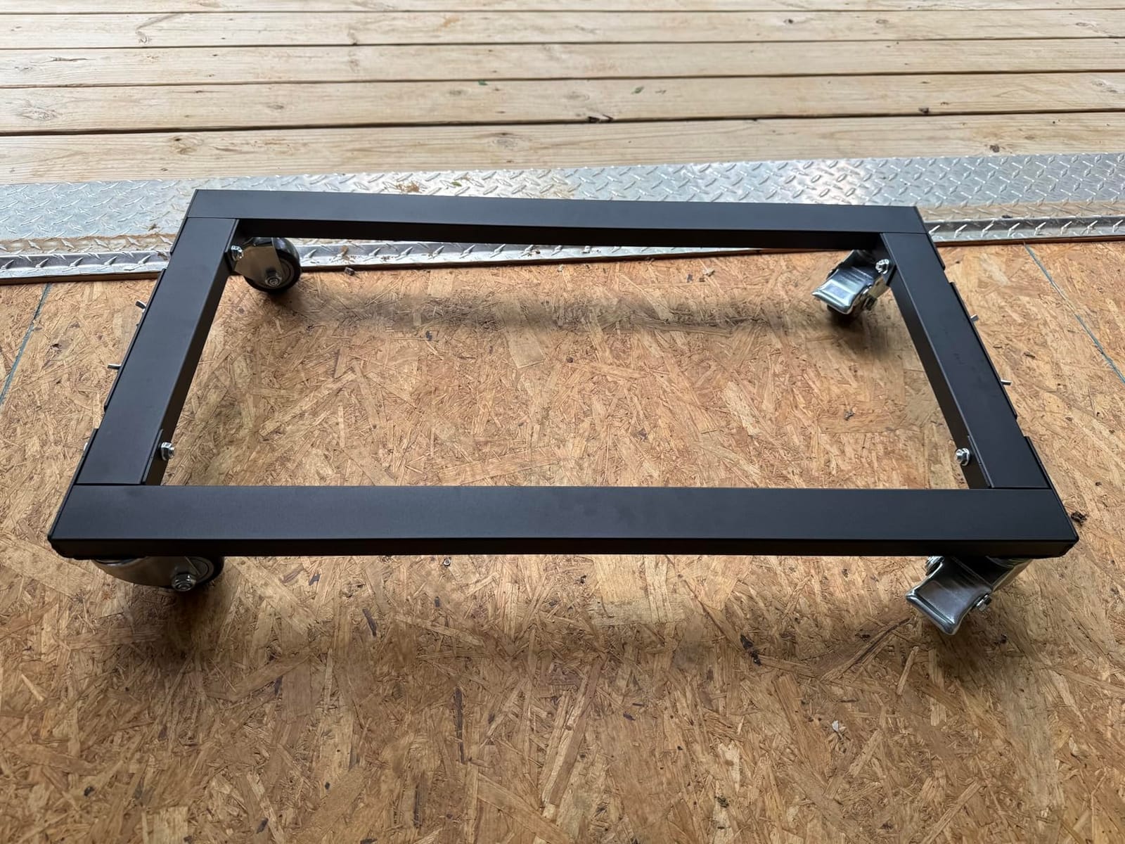 KEDSUM 1800LBS Furniture Dolly Heavy Duty Dolly with Reinforced Steel Frame, 4 Wheels with Brake, All Terrain & Anti-Slip Baffles for Home Moving, Garage, Warehouse, 24 x 16 in, 1 Pack customer photo 2