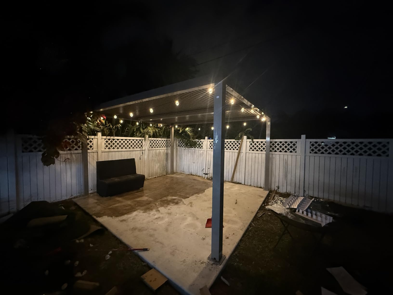 PURPLE LEAF 10' X 15' Louvered Pergola Durable Aluminum Adjustable Louvers | Premium Champagne Aluminum Frame, Independent Adjustable Roofs,Heavy Duty Frame, Integrated Drainage System,Protection Plan customer photo 2