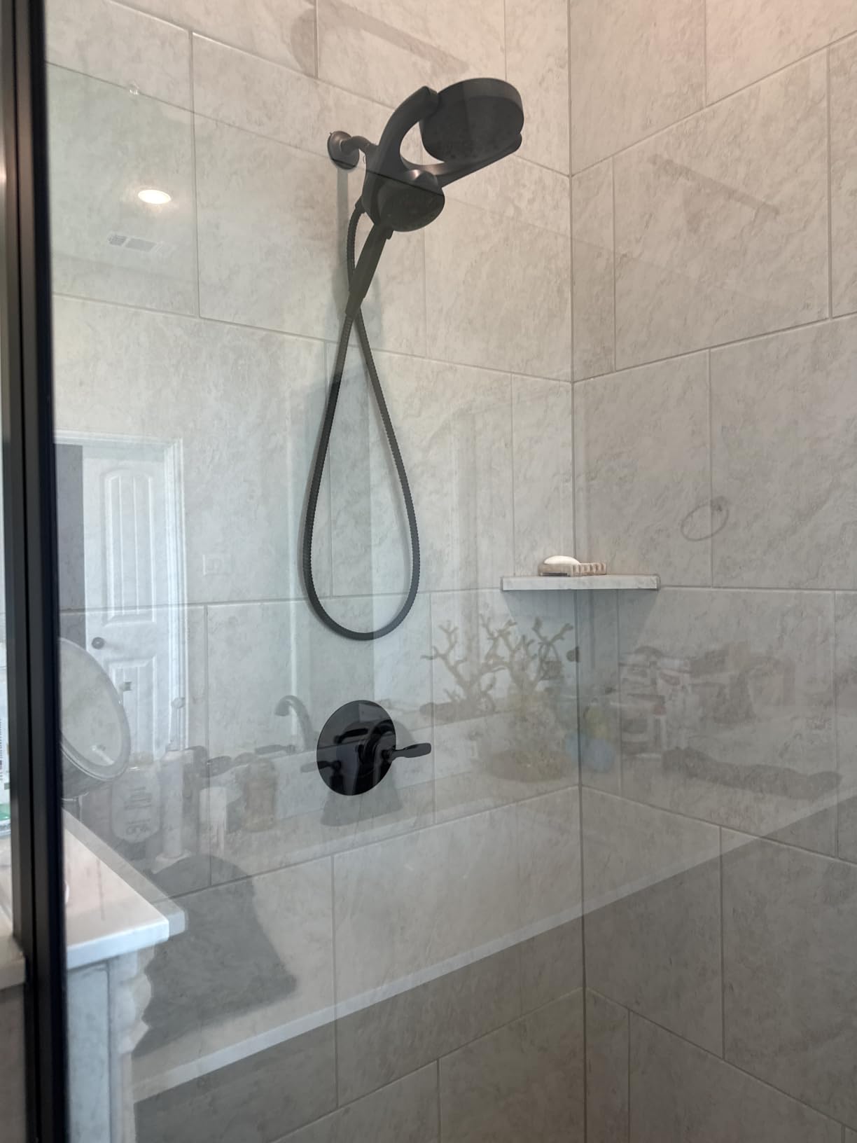 Delta 5-Setting HydroRain 2-in-1 Dual Shower Head with ProClean Spray, Chrome High Pressure Shower Head with Handheld Spray, 1.75 GPM Flow Rate, Chrome 75419 customer photo 1