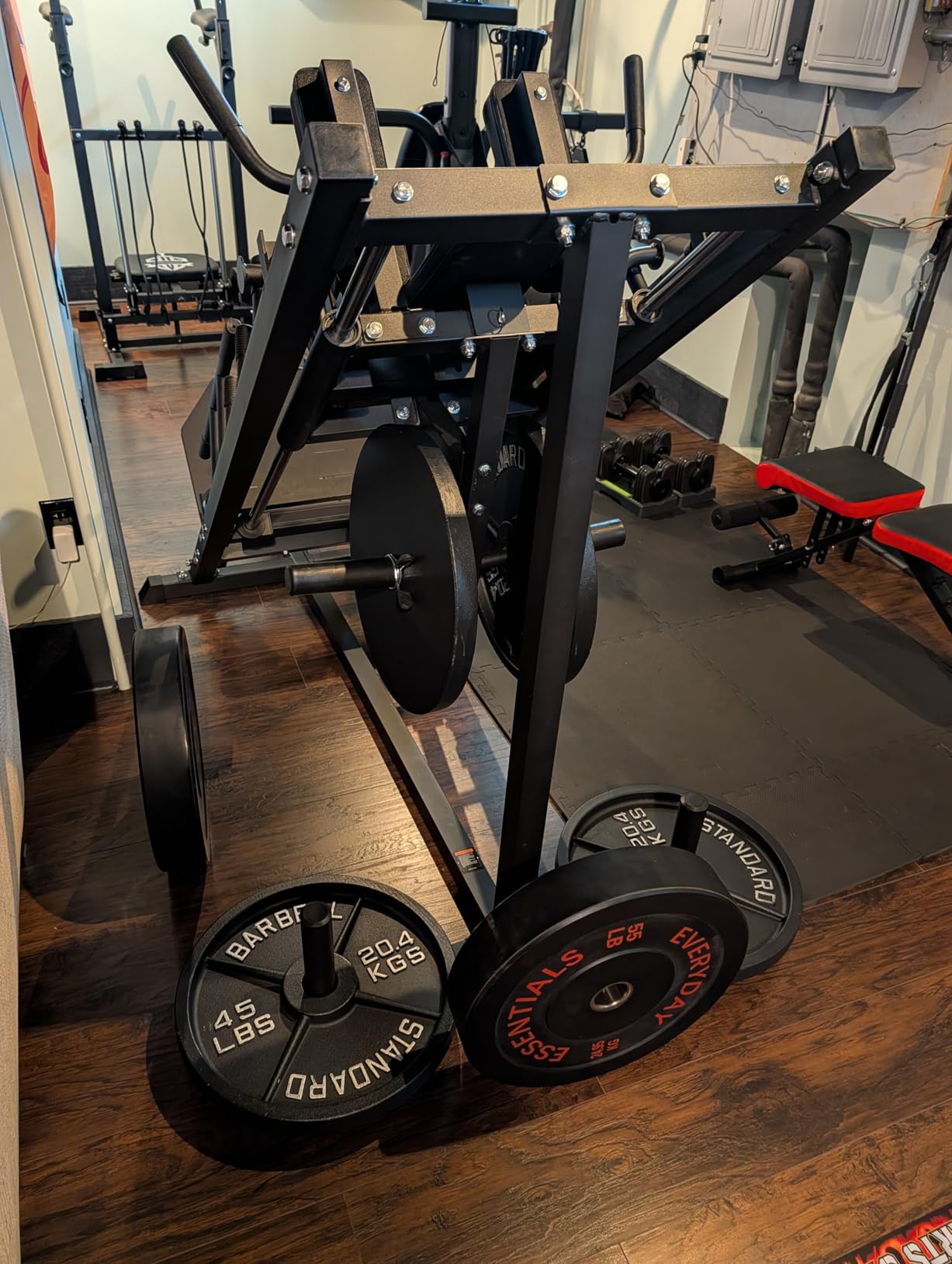 Mdeam Leg Press Hack Squat Machine,Leg Press Machine with Linear Bearing 45-Degree Hack Squat Machine for Gym Home Lower Body Strength Training for Quads, Hamstring, Glutes, Calves customer photo 1